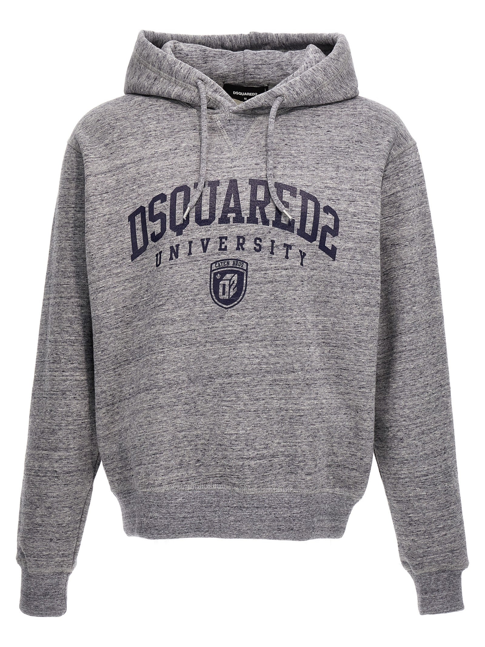 Dsquared2-Cool Fit Hoodie Felpe Grigio-Uomo