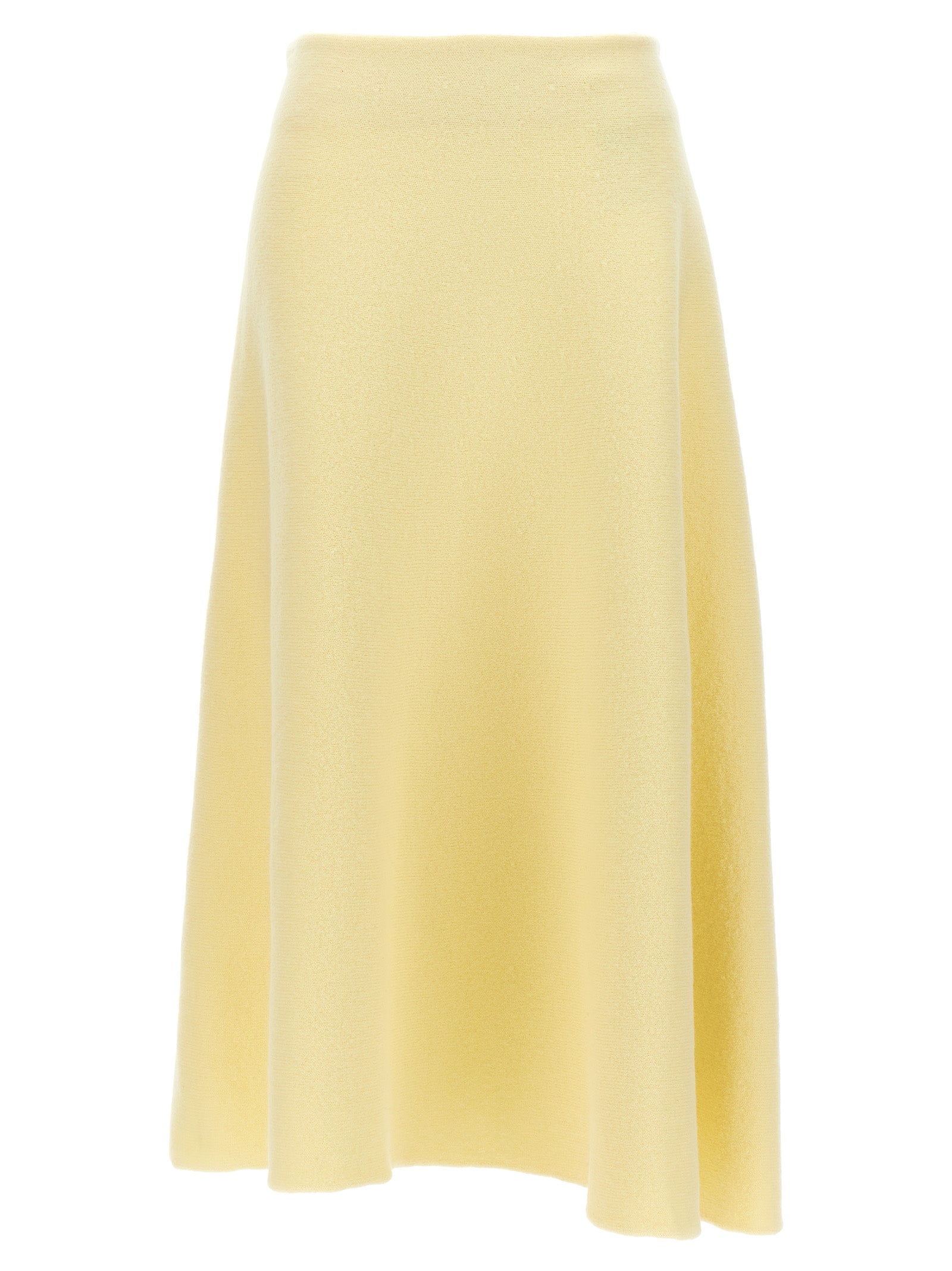 Jil Sander-Wool Skirt Gonne Giallo-Donna