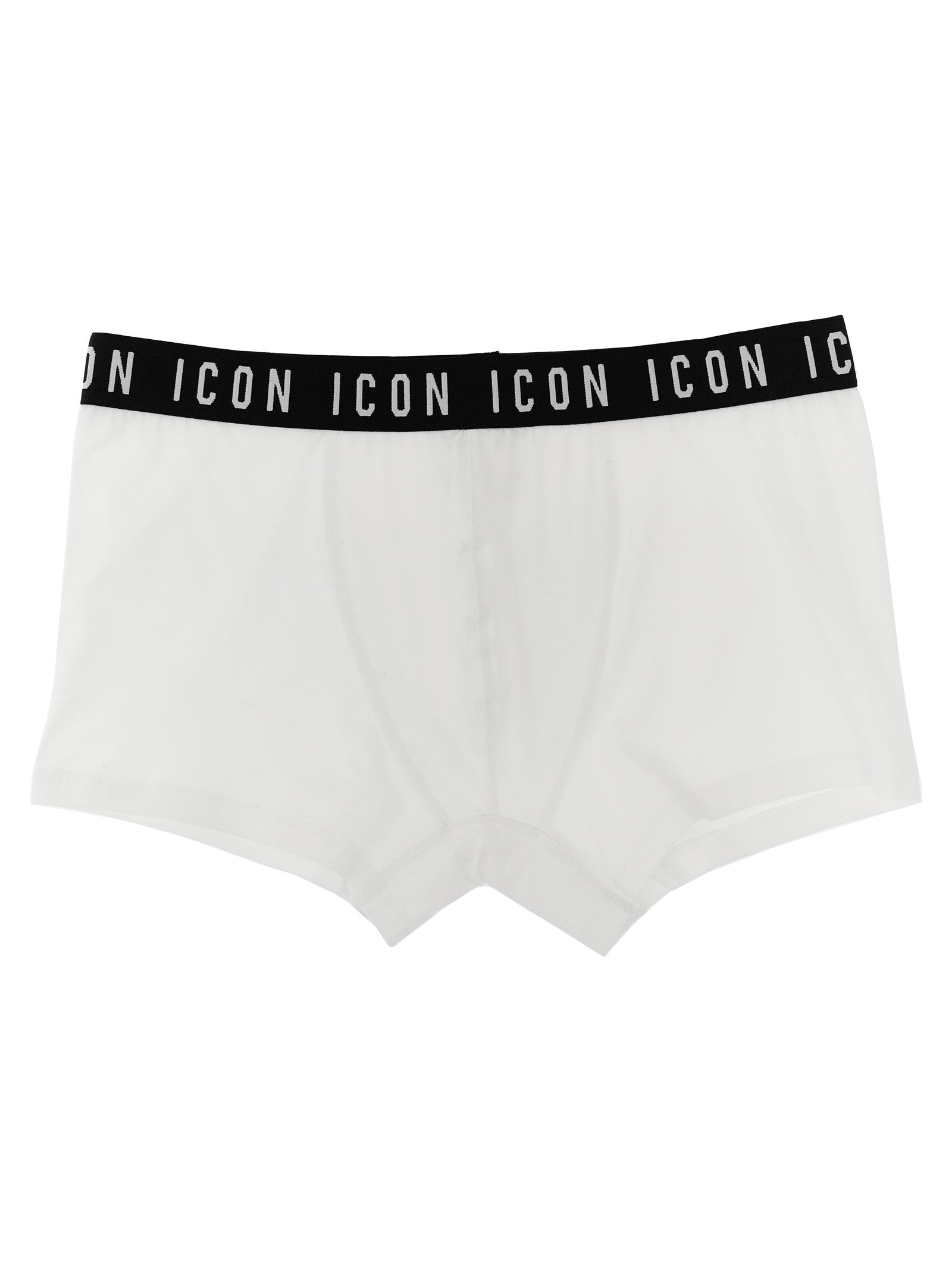 Dsquared2-Logo Boxer Shorts Intimo Bianco/Nero-Uomo