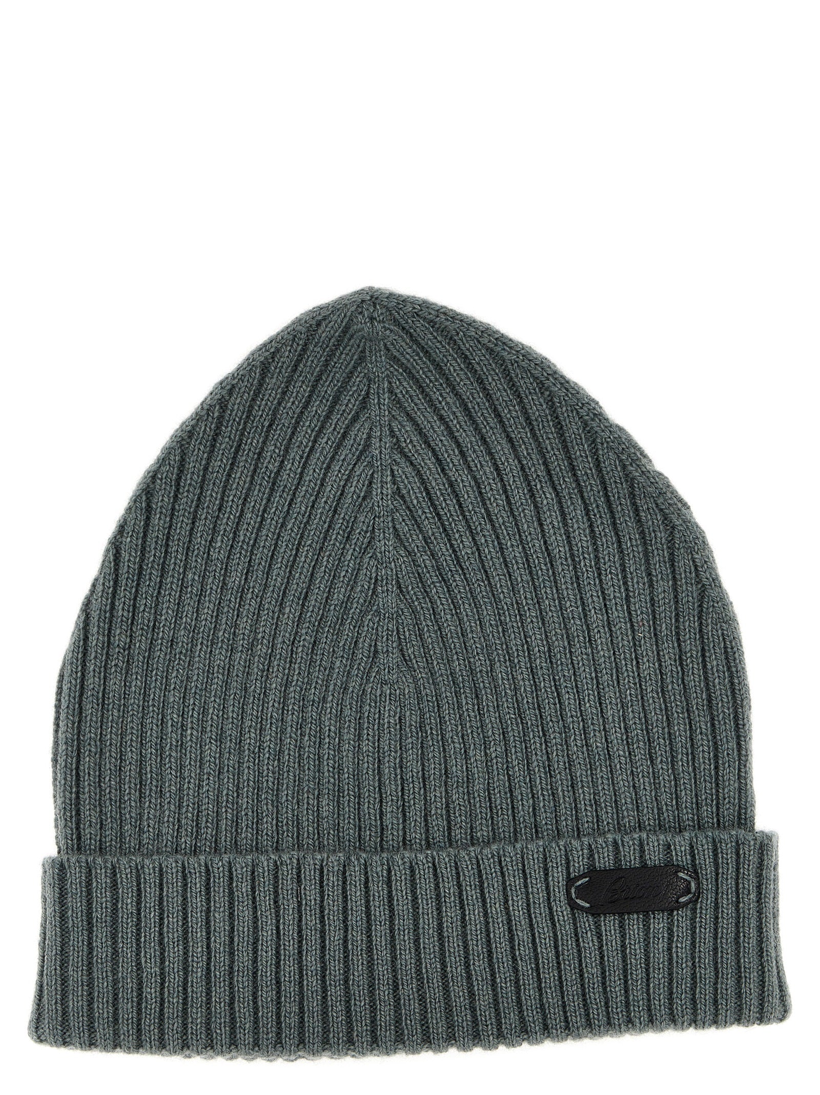 Brioni-English Ribbed Beanie Cappelli Verde-Uomo