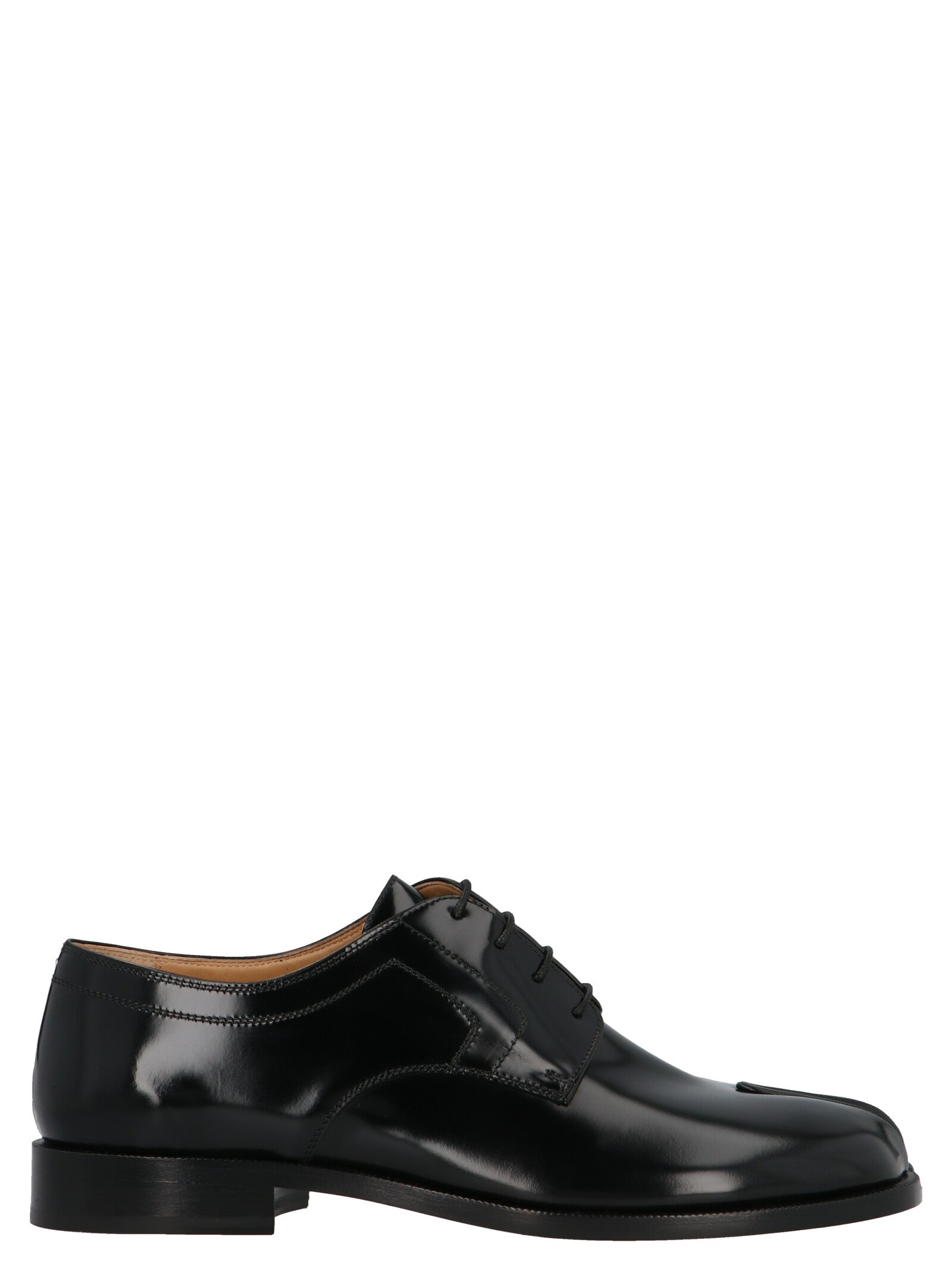 Maison Margiela-Tabi Flat Shoes Nero-Uomo