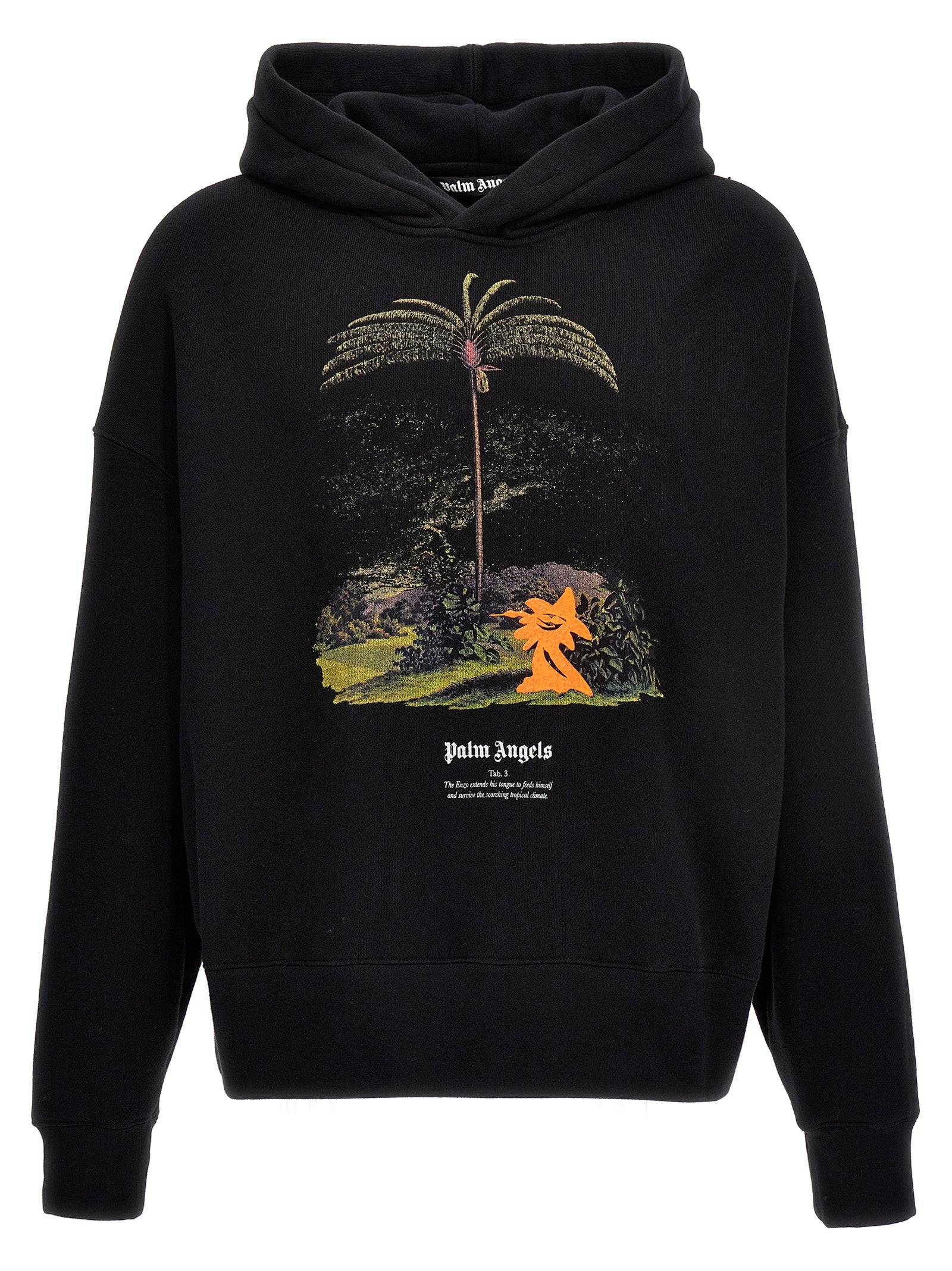 Palm Angels-Enzo From The Tropics Hoodie Felpe Nero-Uomo