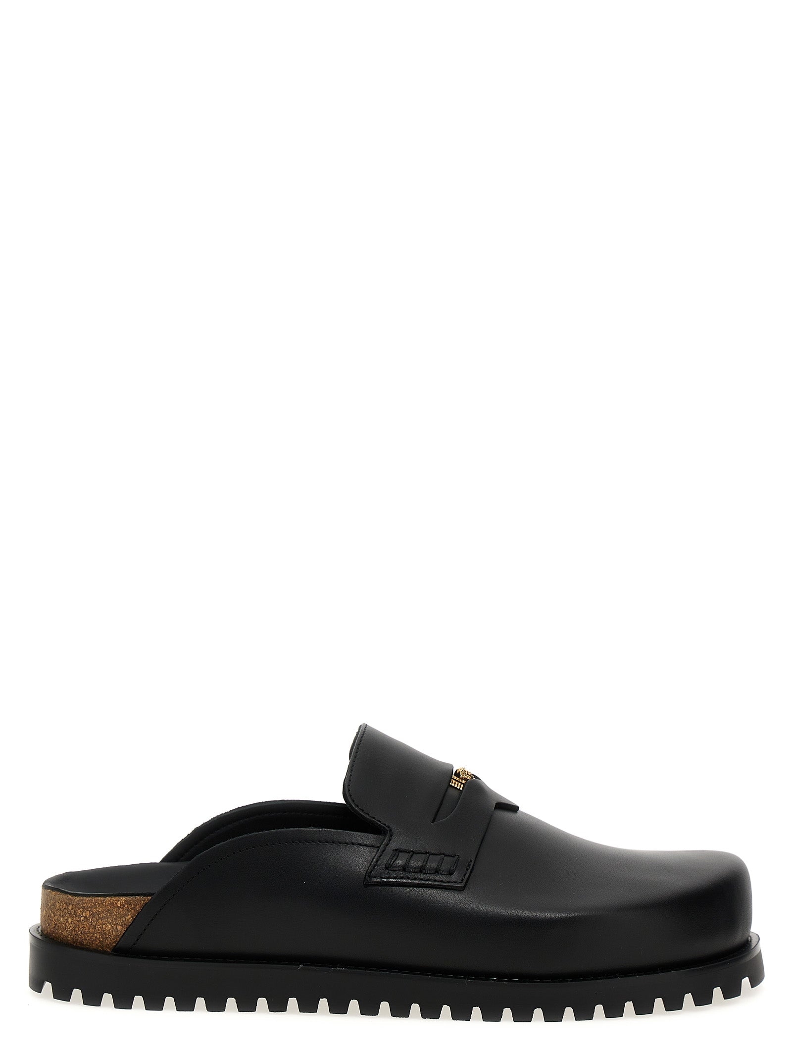 Versace-Medusa Flat Shoes Nero-Uomo