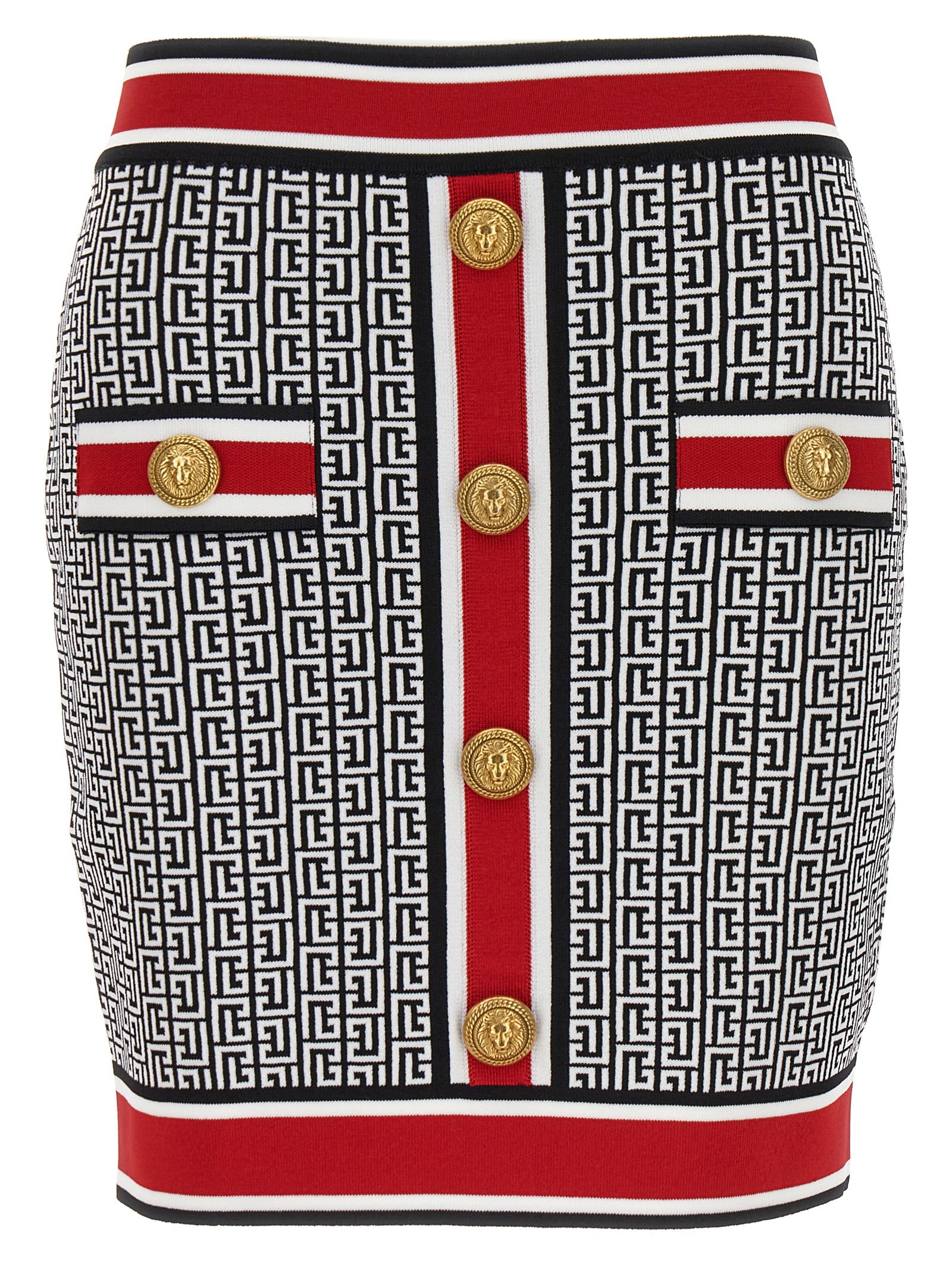 Balmain-Monogram Gonne Multicolor-Donna