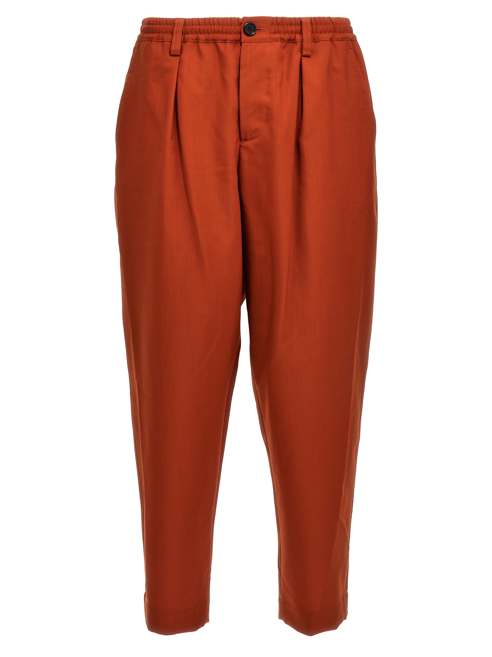 Marni-Wool Pantaloni Arancione-Uomo