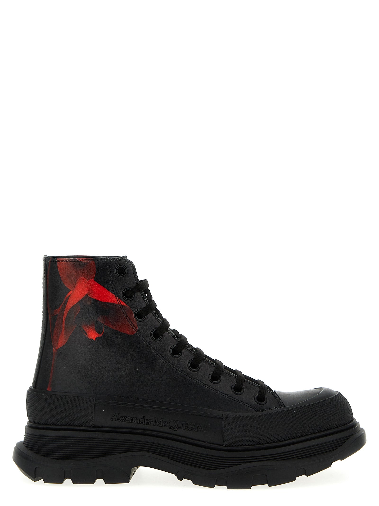 Alexander Mcqueen-Tread Slick Stivali E Stivaletti Nero-Uomo