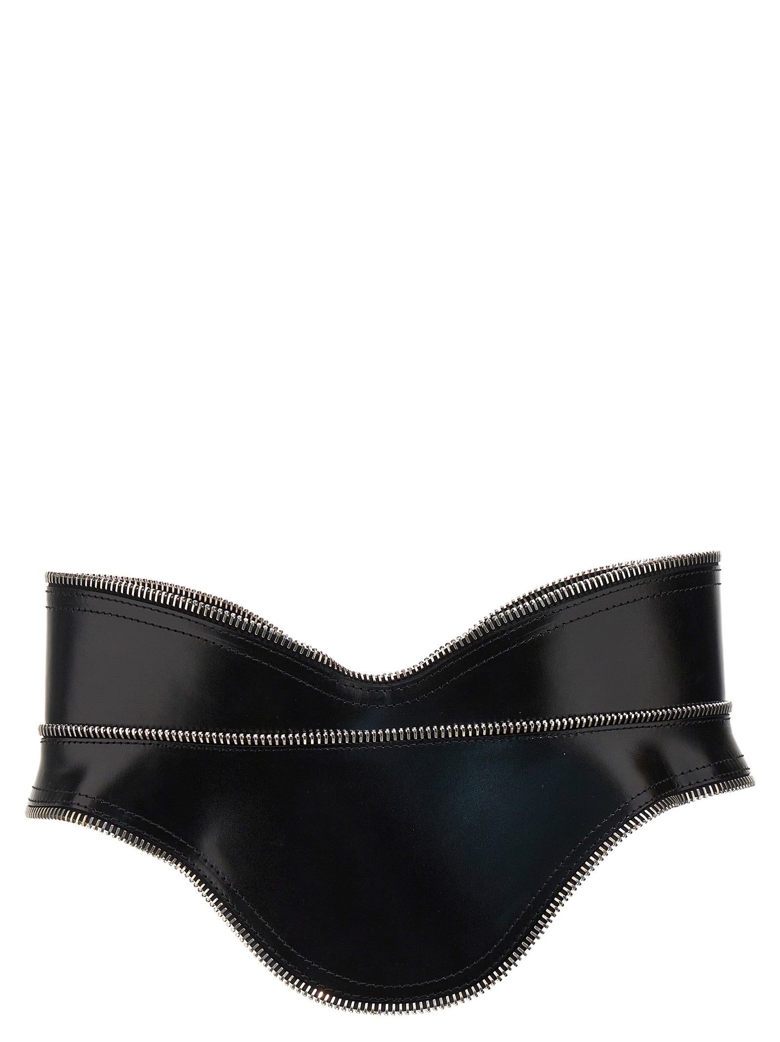 Alexander Mcqueen-Corset Belt Cinture Nero-Donna