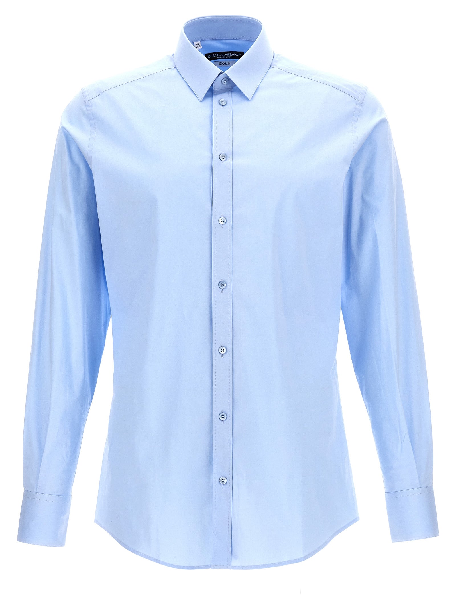 Dolce & Gabbana-Dg Essential Shirt Camicie Celeste-Uomo