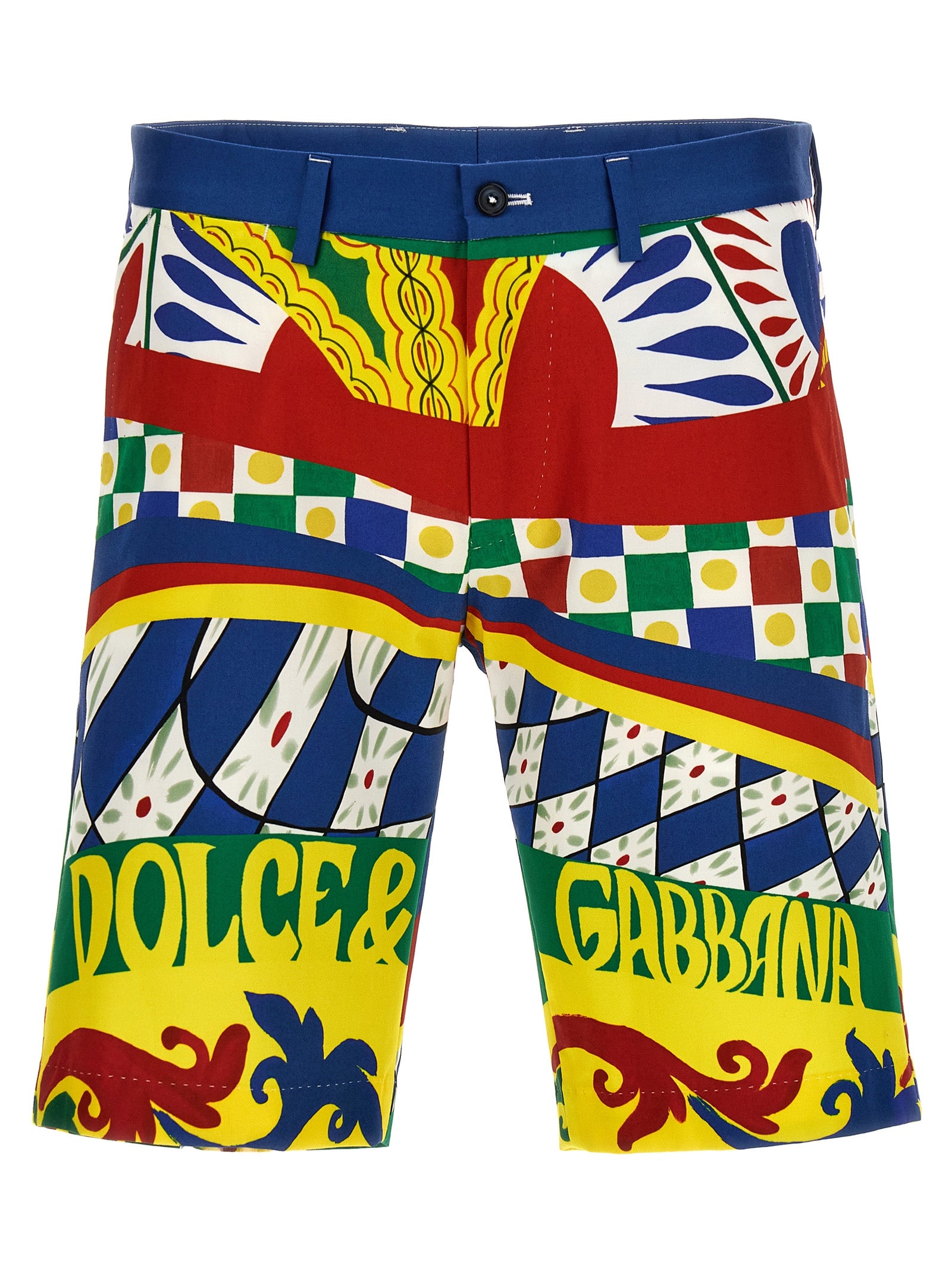 Dolce & Gabbana-Carretto Bermuda, Short Multicolor-Uomo