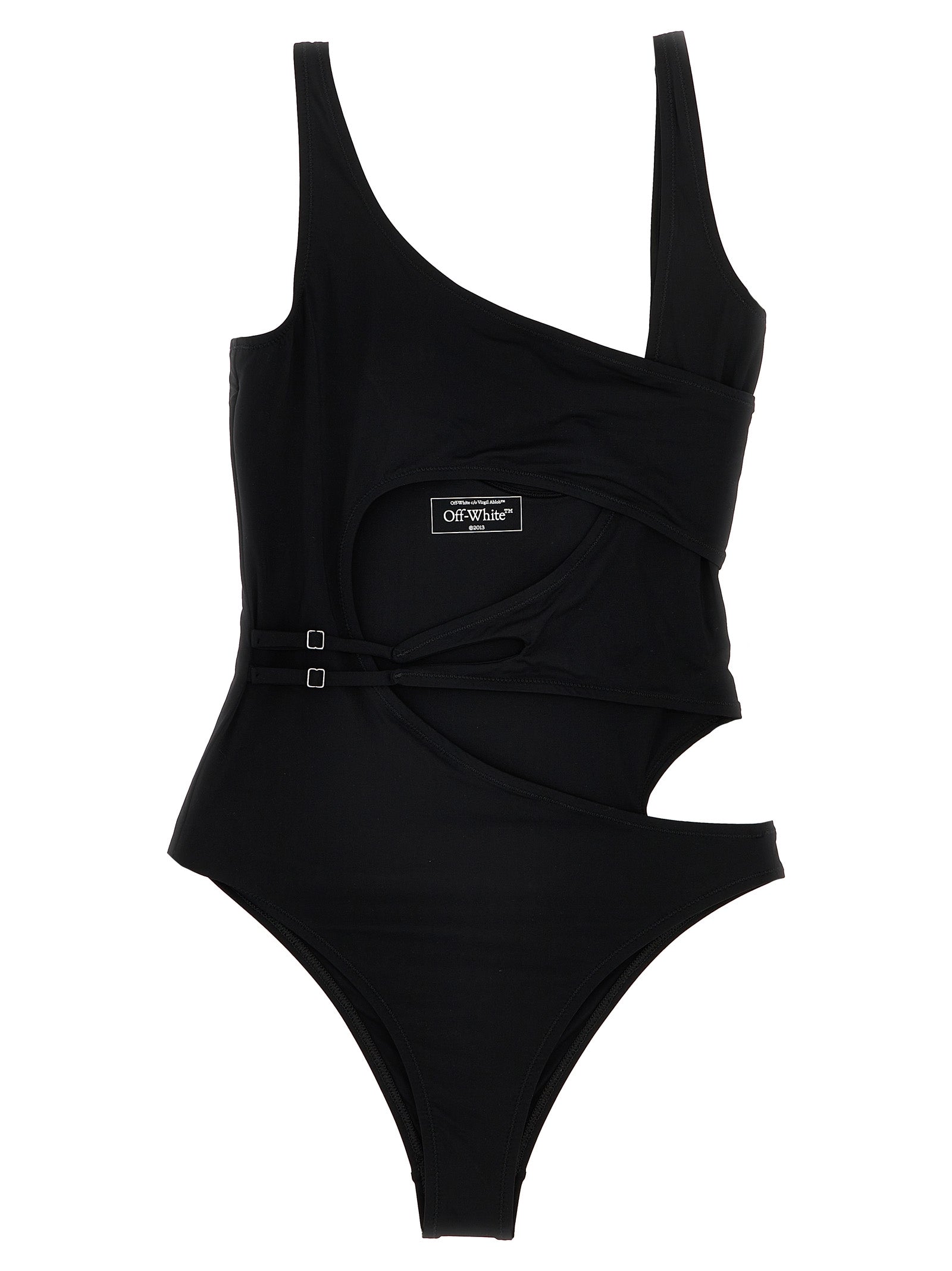 Off-White-Off Beachwear Nero-Donna