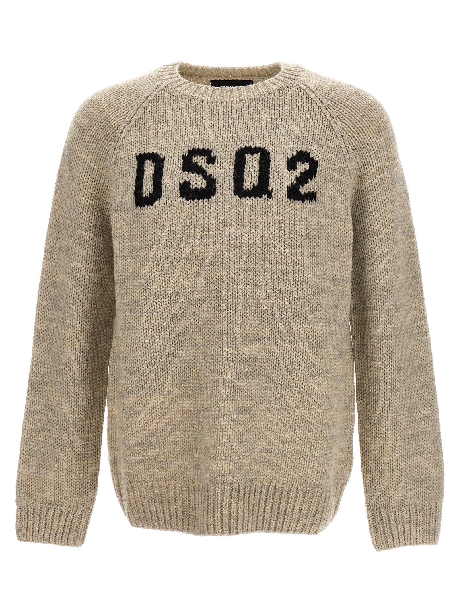 Dsquared2-Logo Sweater Maglioni Grigio-Uomo