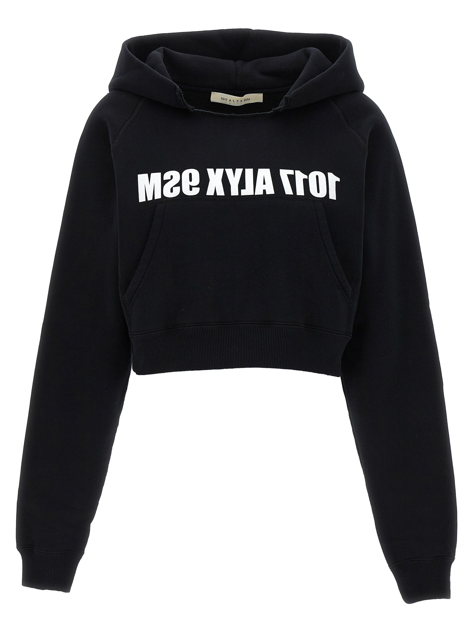 1017 Alyx 9 Sm-Logo Print Hoodie Felpe Bianco/Nero-Donna