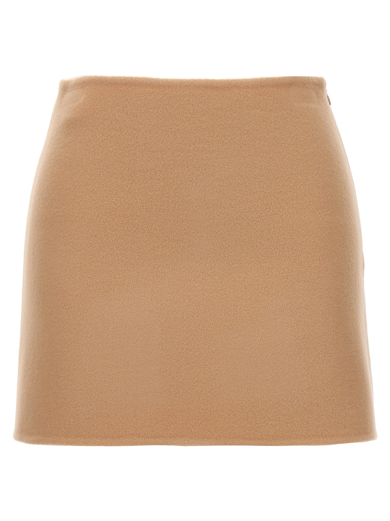 Ermanno Scervino-Mini Wool Skirt Gonne Beige-Donna