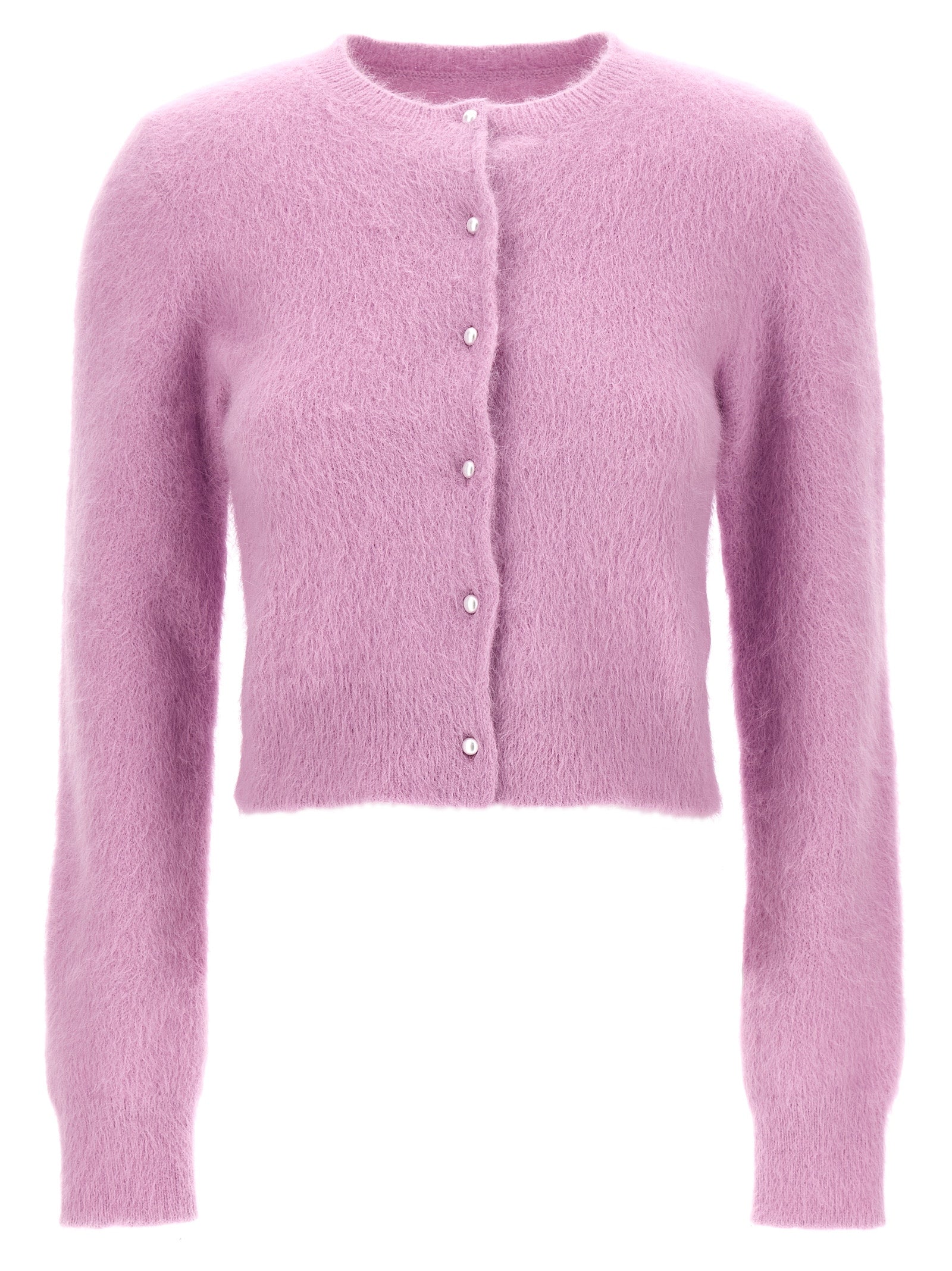 Maison Margiela-Pearl Button Cardigan Maglioni Rosa-Donna