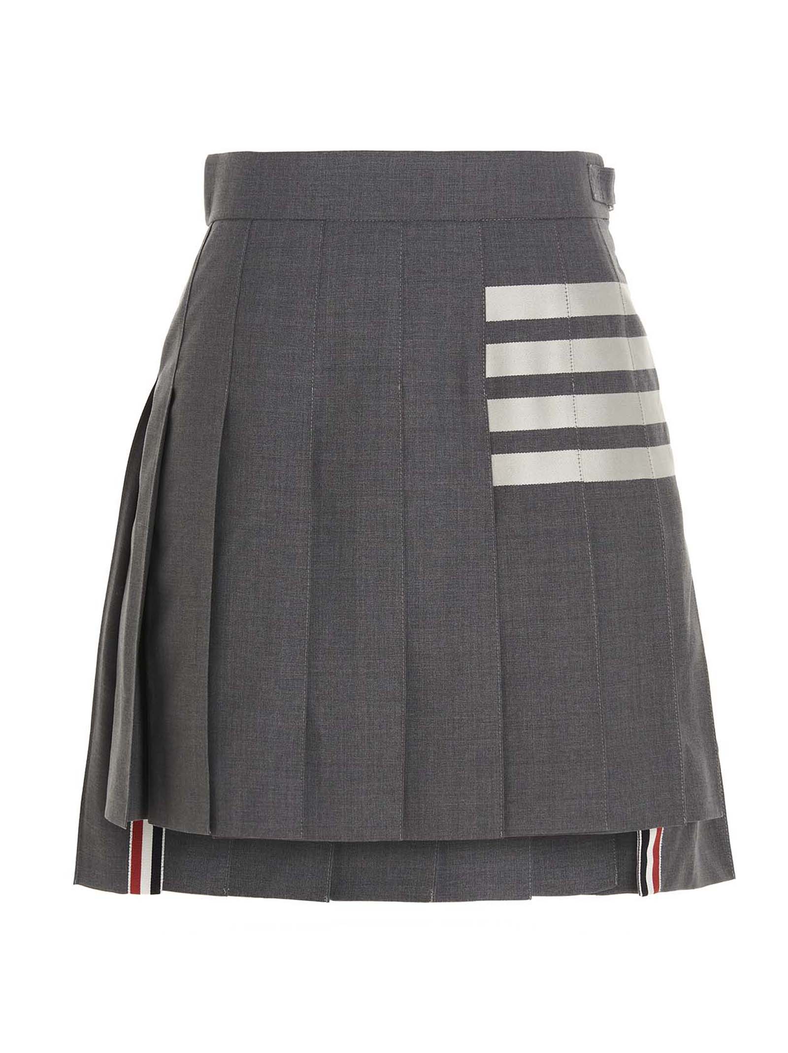 Thom Browne-4 Bar Gonne Grigio-Donna