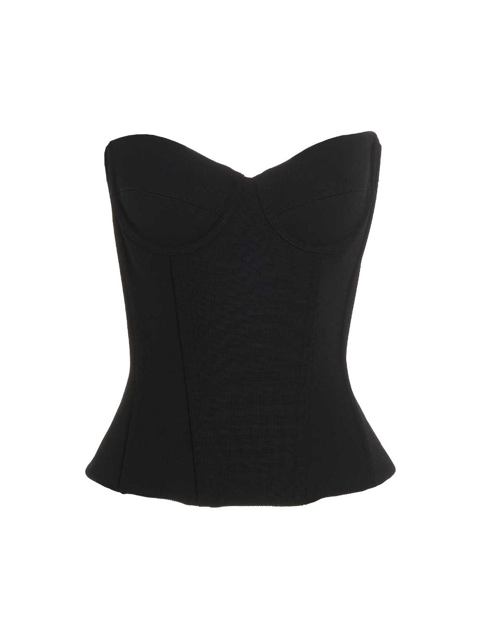 Balenciaga-Bustier Top Top Nero-Donna