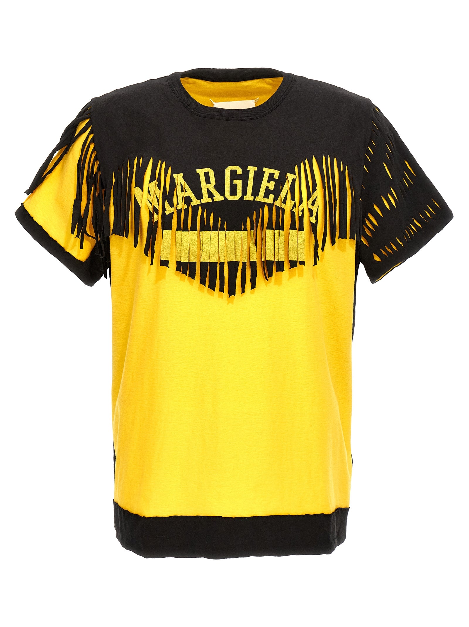 Maison Margiela-Double Layer T Shirt Giallo-Uomo