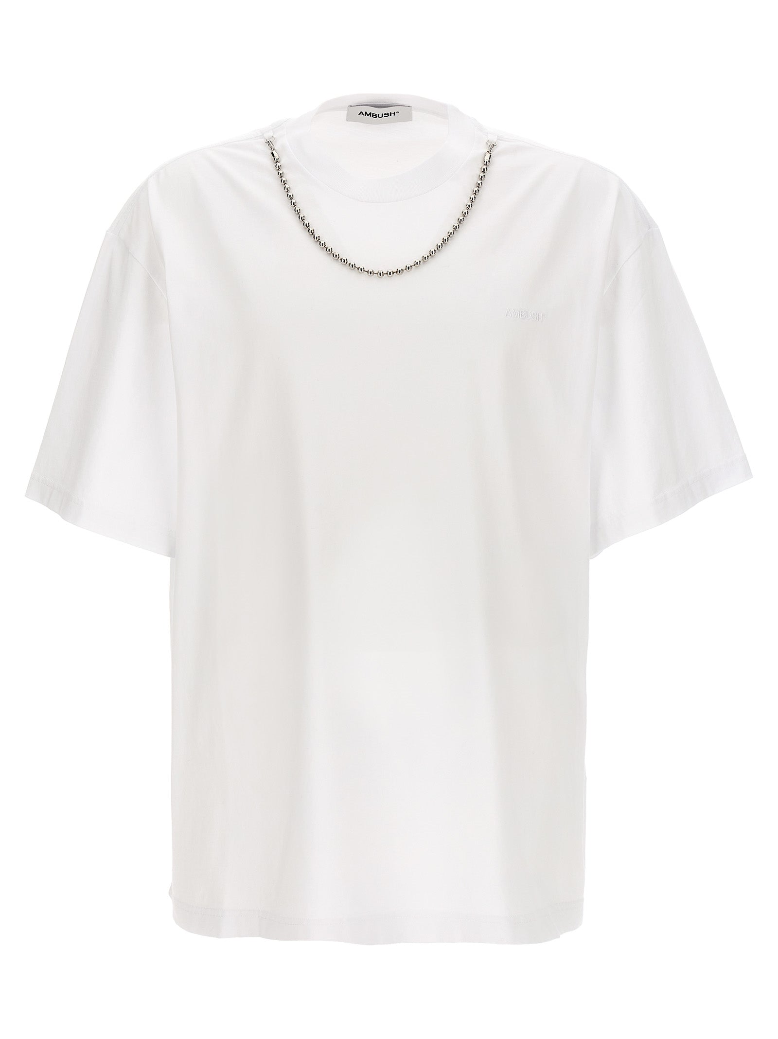 Ambush-Ballchain T Shirt Bianco-Uomo