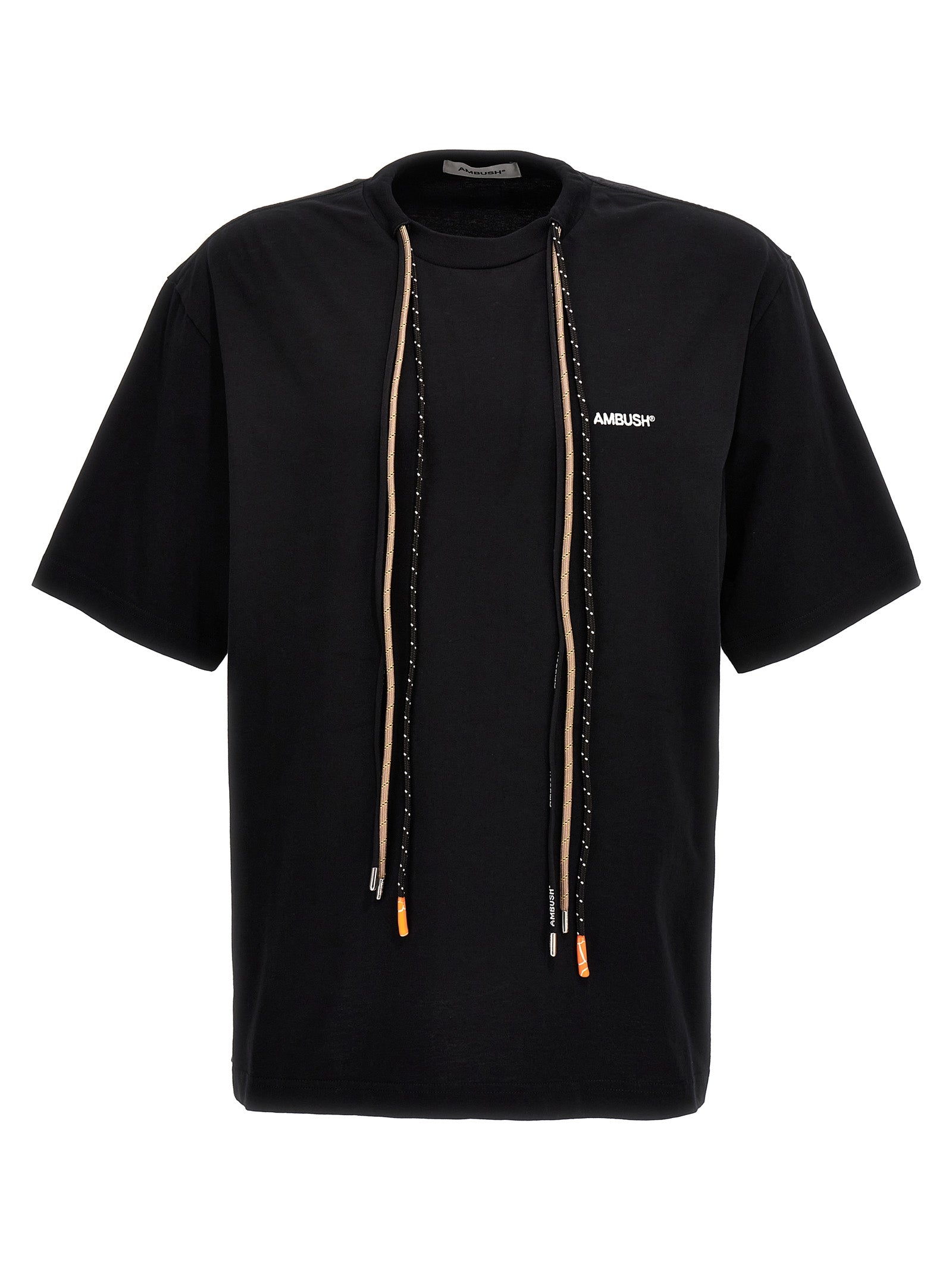 Ambush-New Multicord T Shirt Nero-Uomo