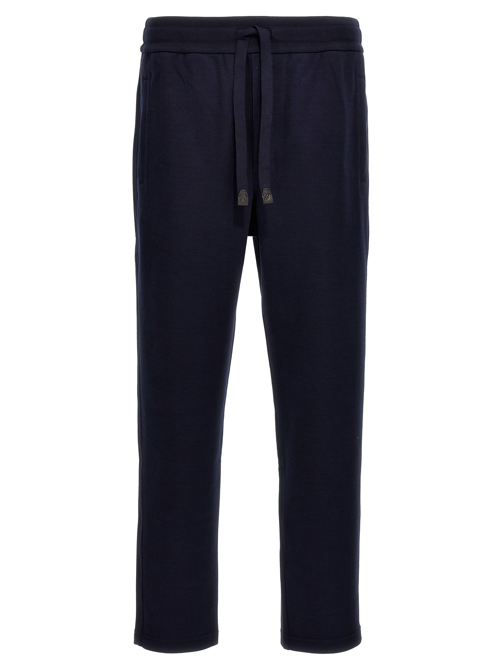 Brioni-Cotton Joggers Pantaloni Blu-Uomo