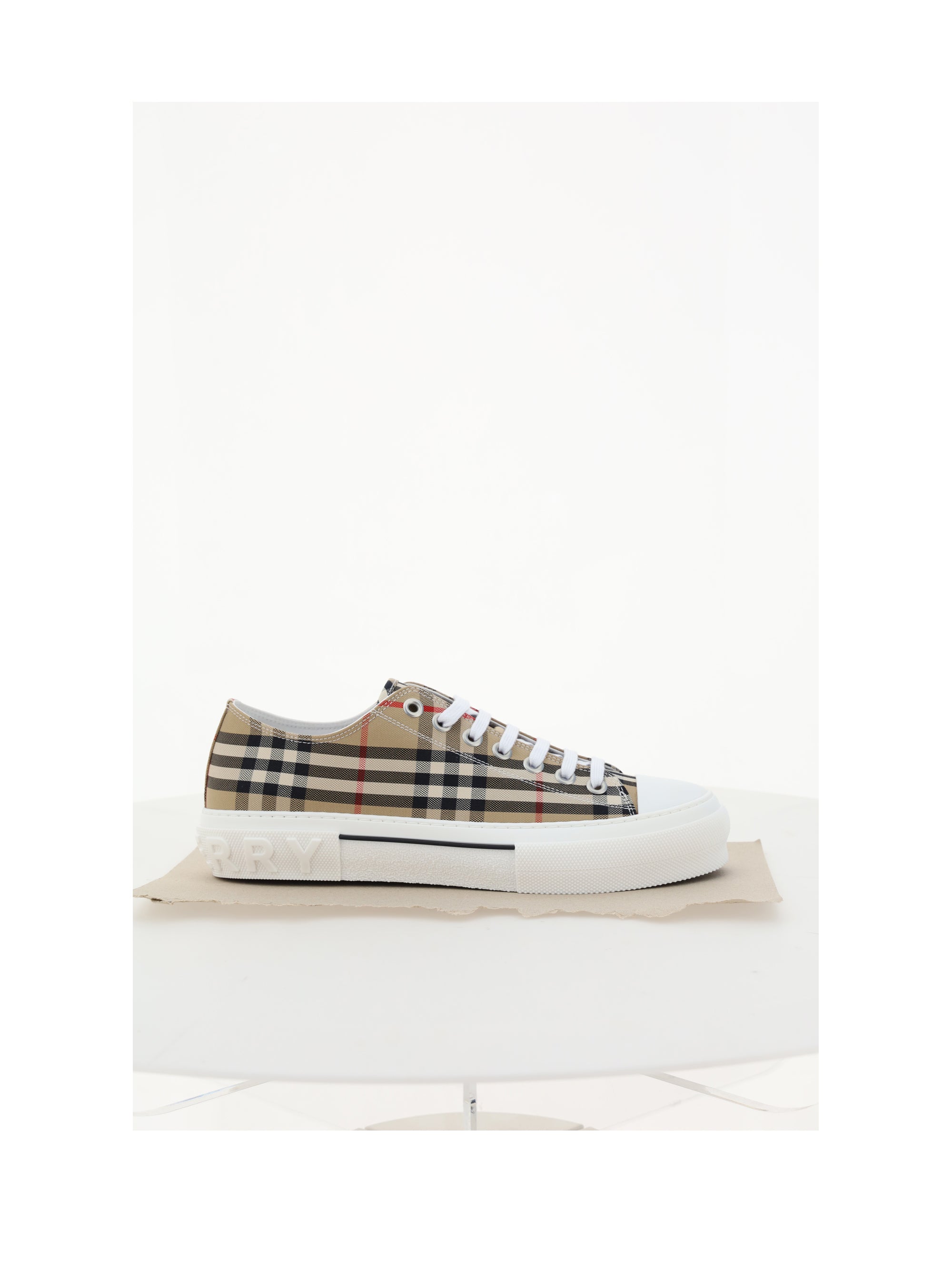 Burberry-Sneakers in cotone con iconico Check-Uomo