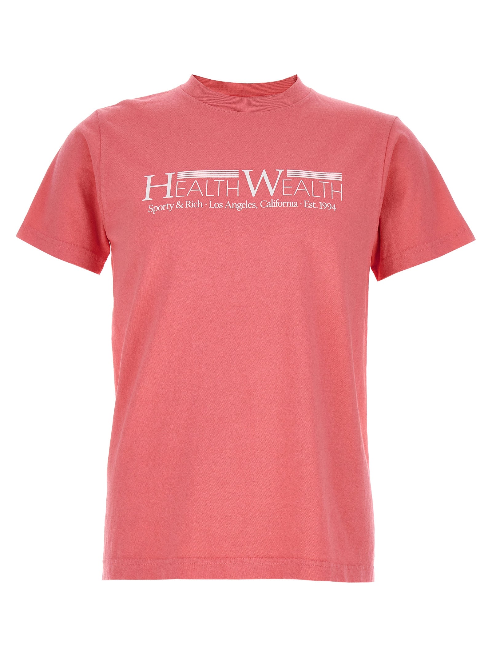 Sporty & Rich-Health Wealth 94 T Shirt Rosa-Donna