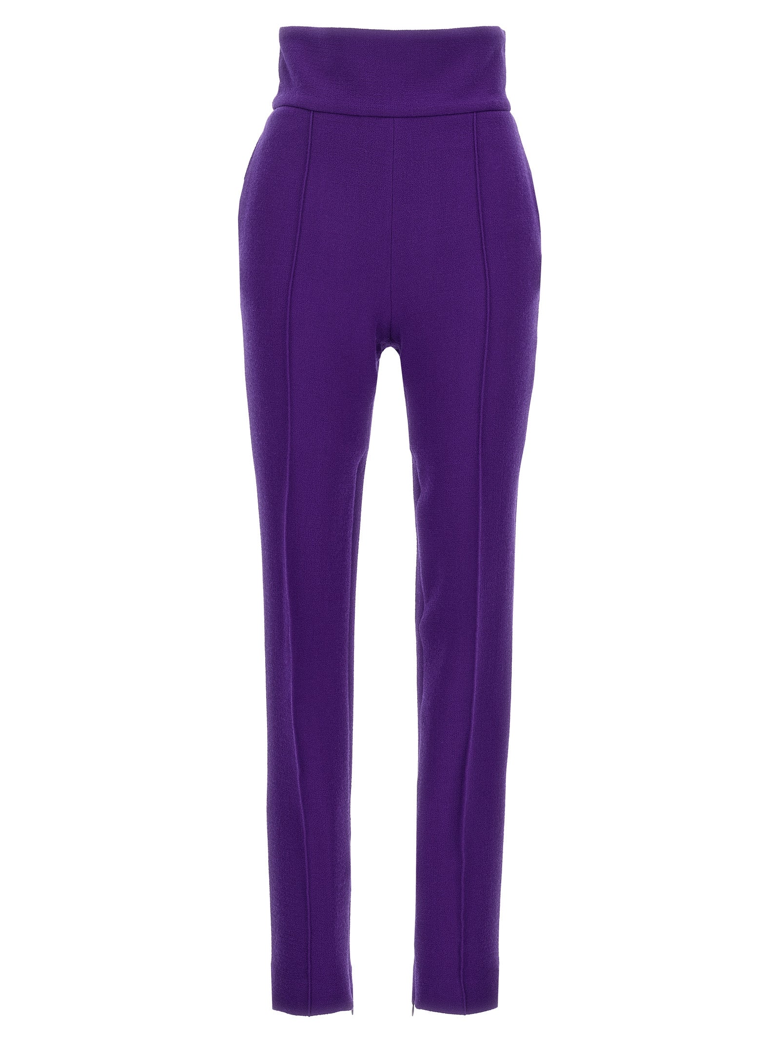 Alexandre Vauthier-Tailored Trousers Pantaloni Viola-Donna