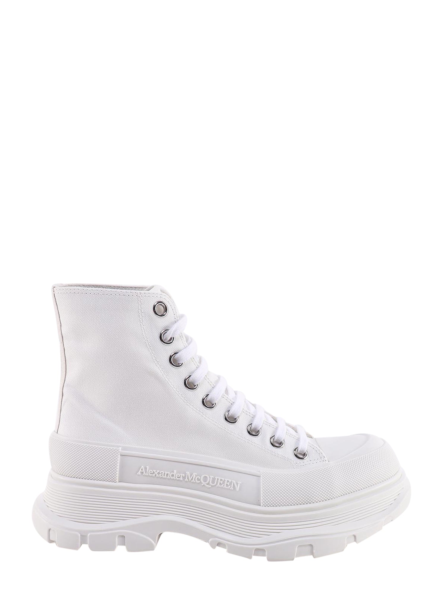 Alexander McQueen-Sneakers alta in canvas-Donna