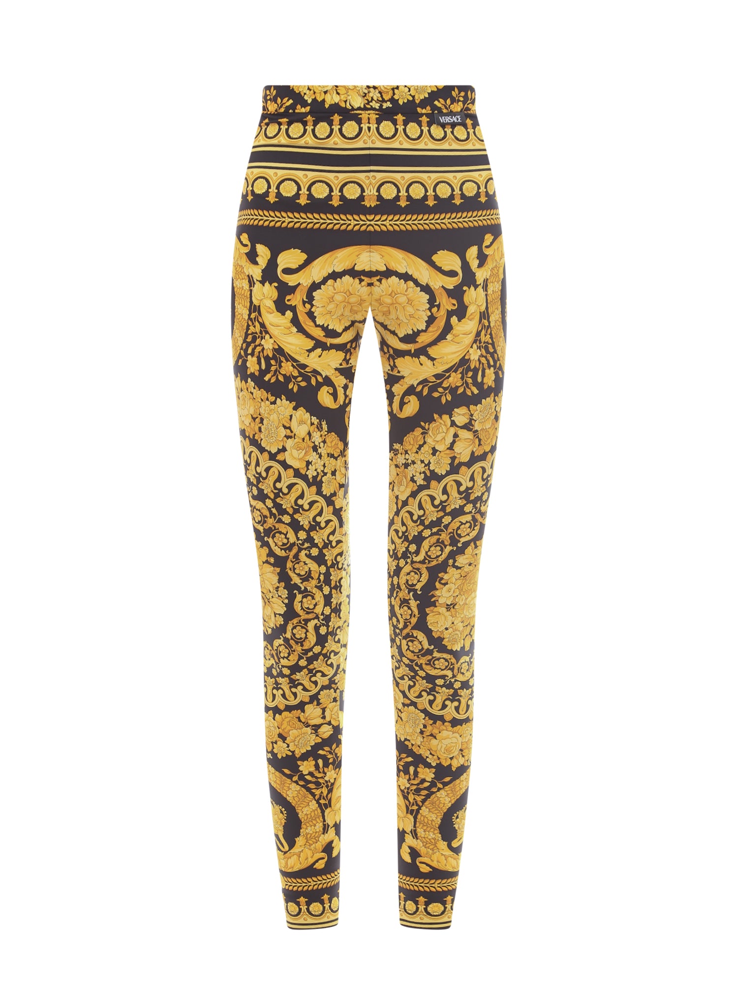 Versace-Leggings con iconica stampa Baroque-Donna