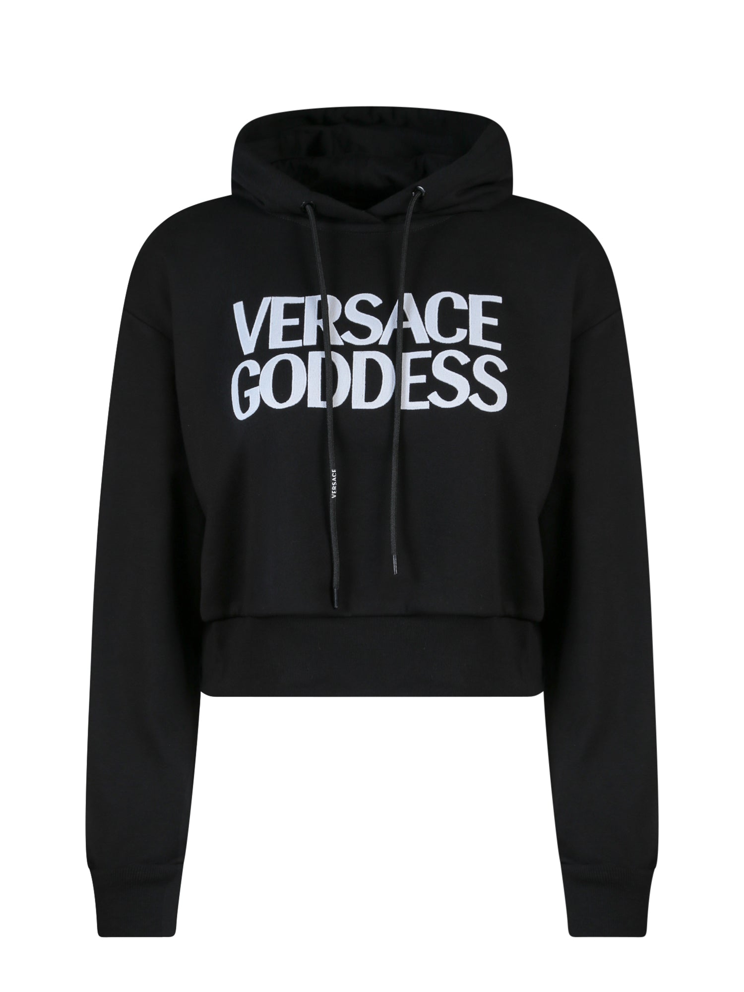 Versace-Felpa Crop Fit in cotone-Donna