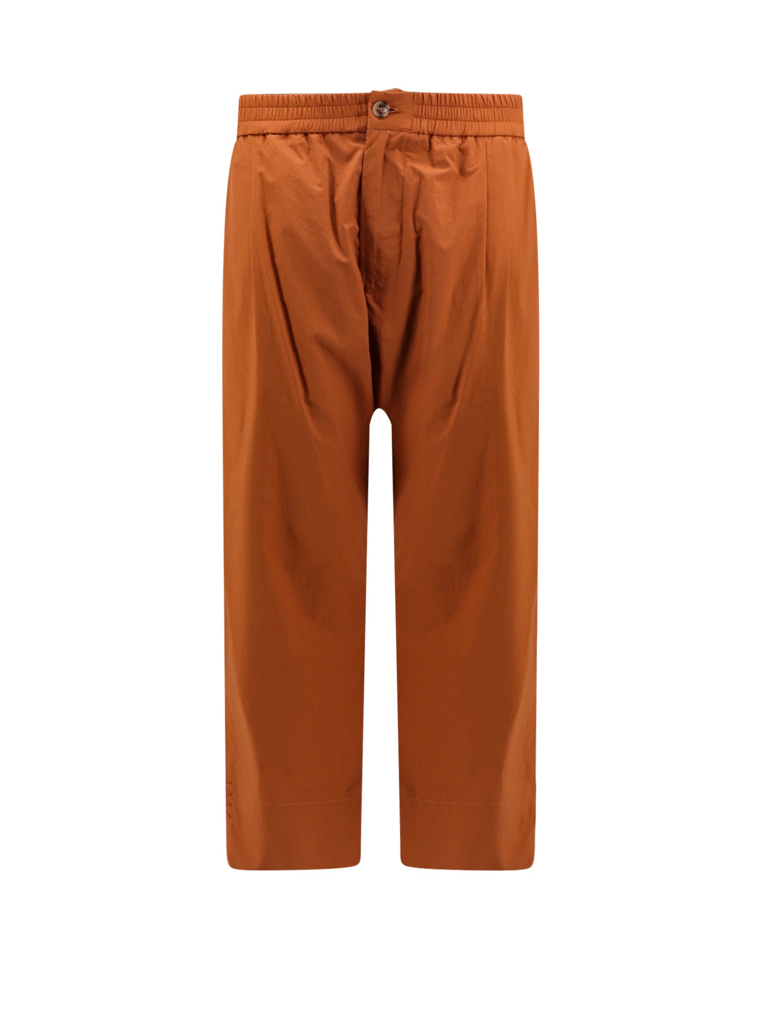 Amaranto-Pantalone ampio in cotone-Uomo