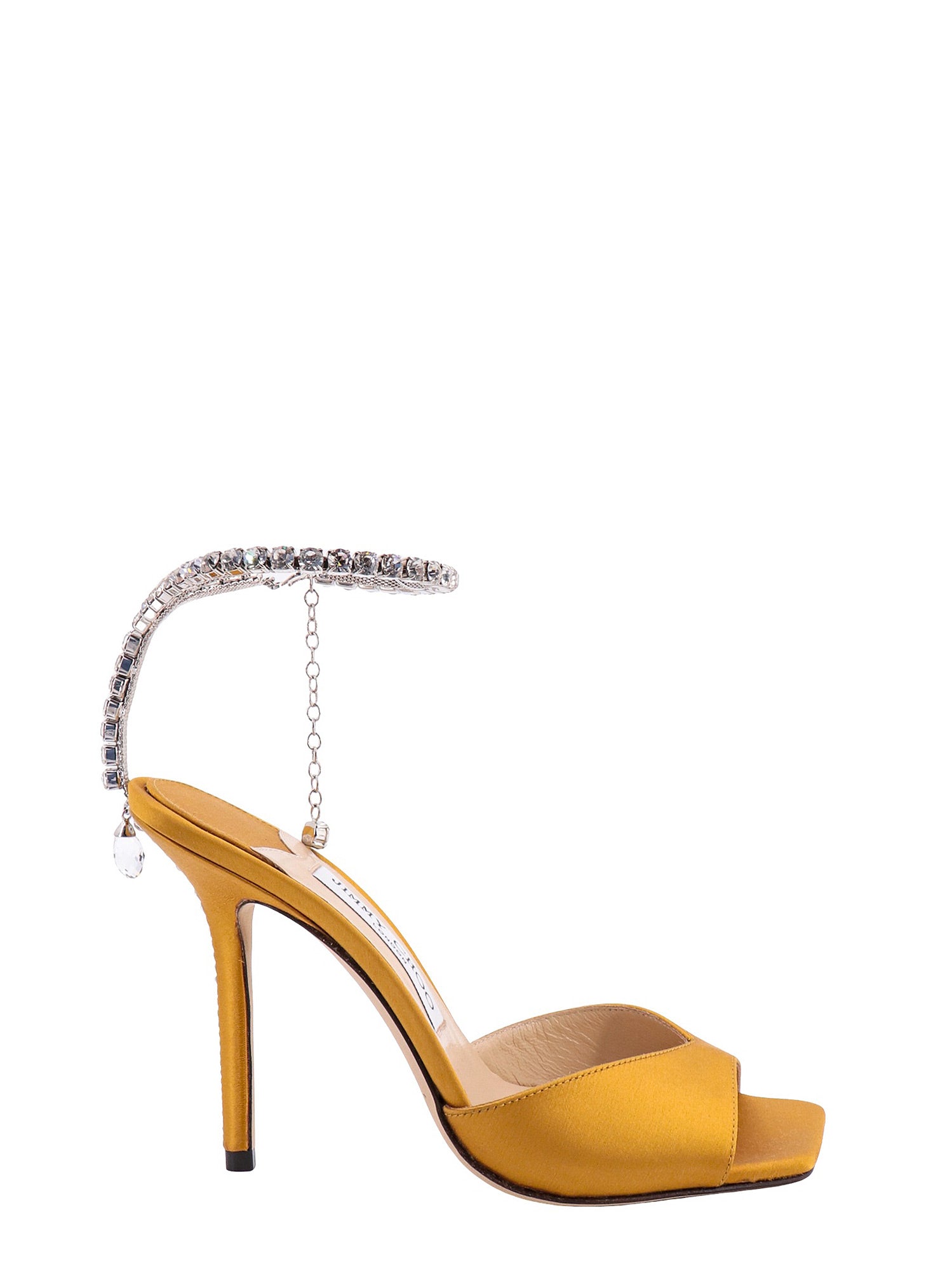 Jimmy Choo-Sandali in satin con dettaglio strass-Donna