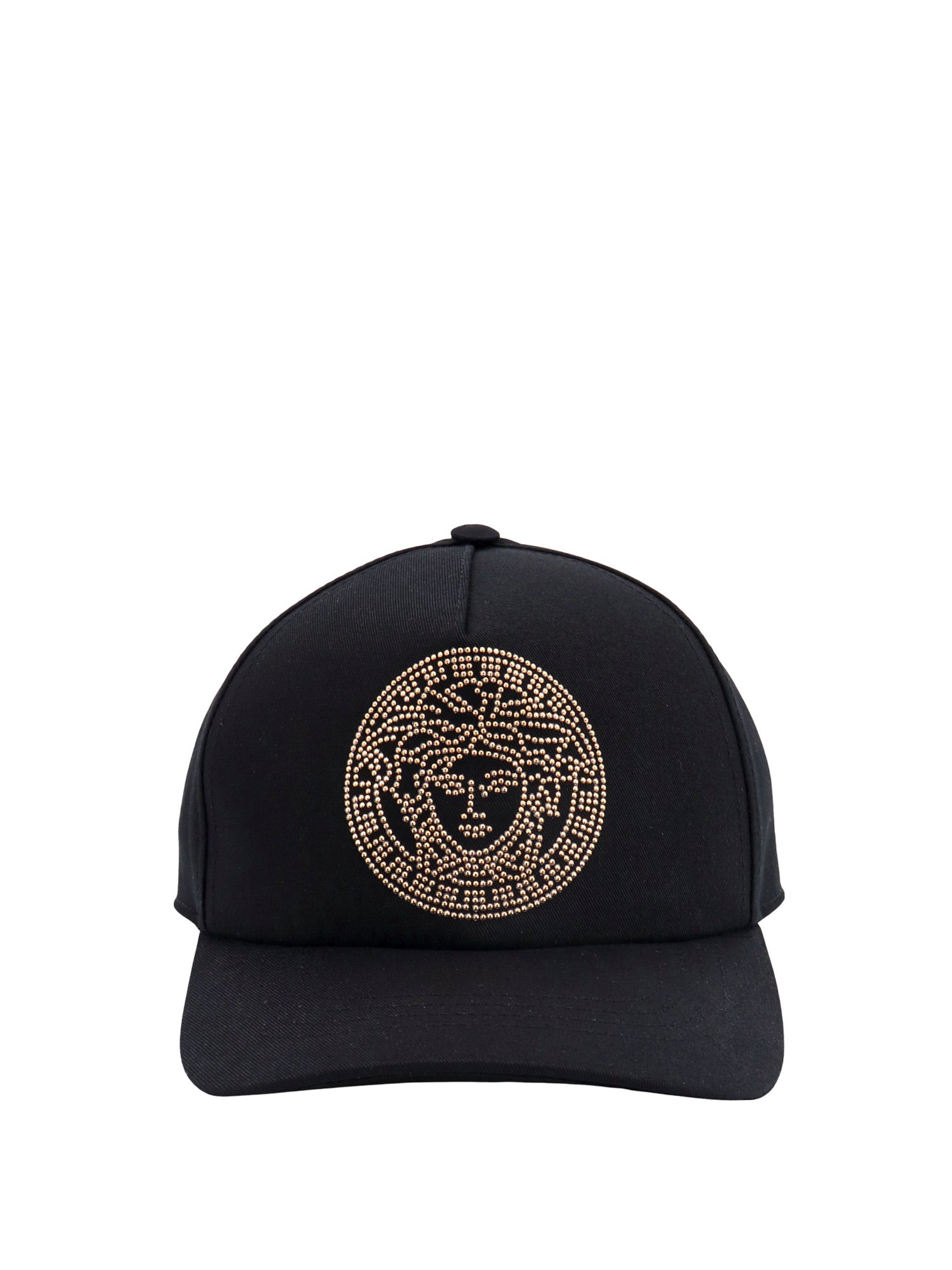 Versace-Cappello in cotone con iconica Medusa frontale-Uomo