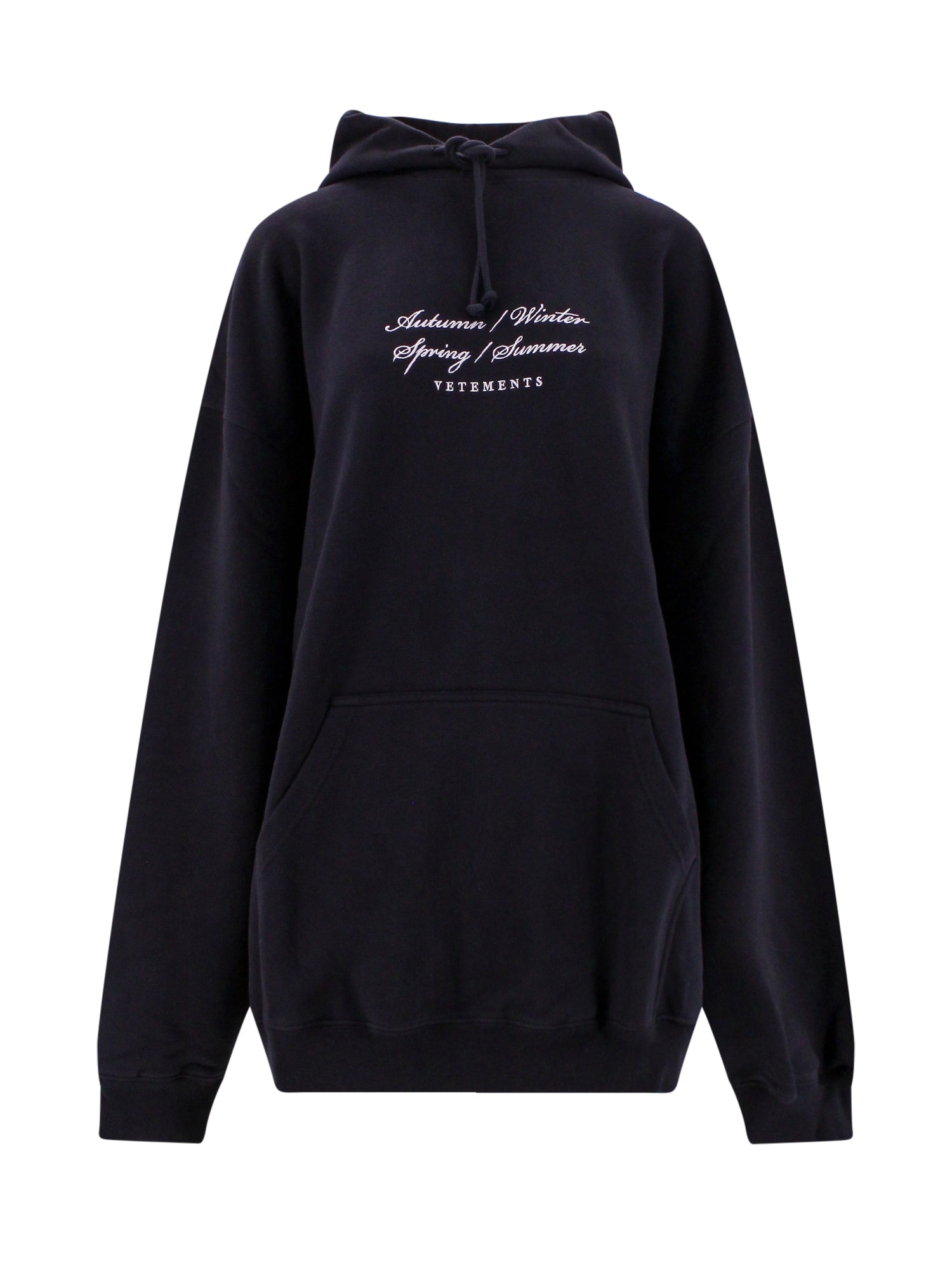 Vetements-Felpa in misto cotone con logo 4 Seasons ricamato-Donna