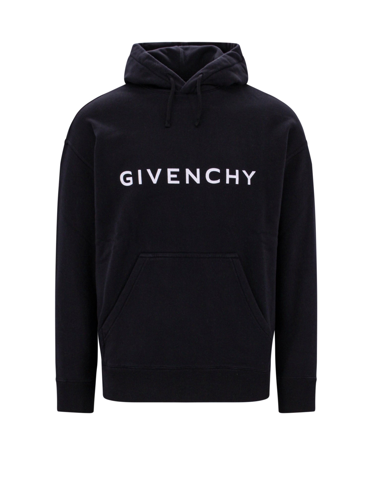 Givenchy-Felpa in cotone con stampa logo frontale-Uomo