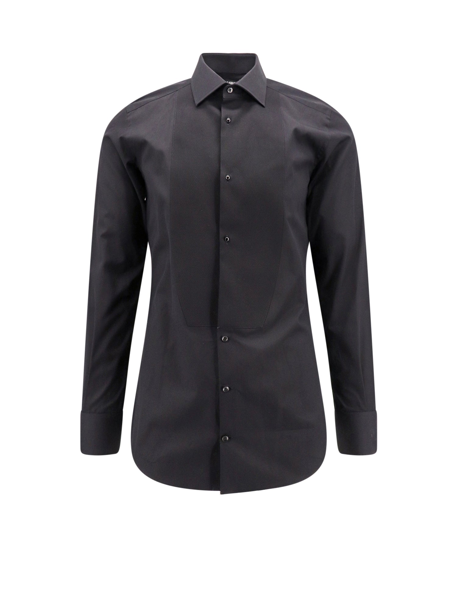 Dolce & Gabbana-Camicia in cotone con plastron frontale-Uomo