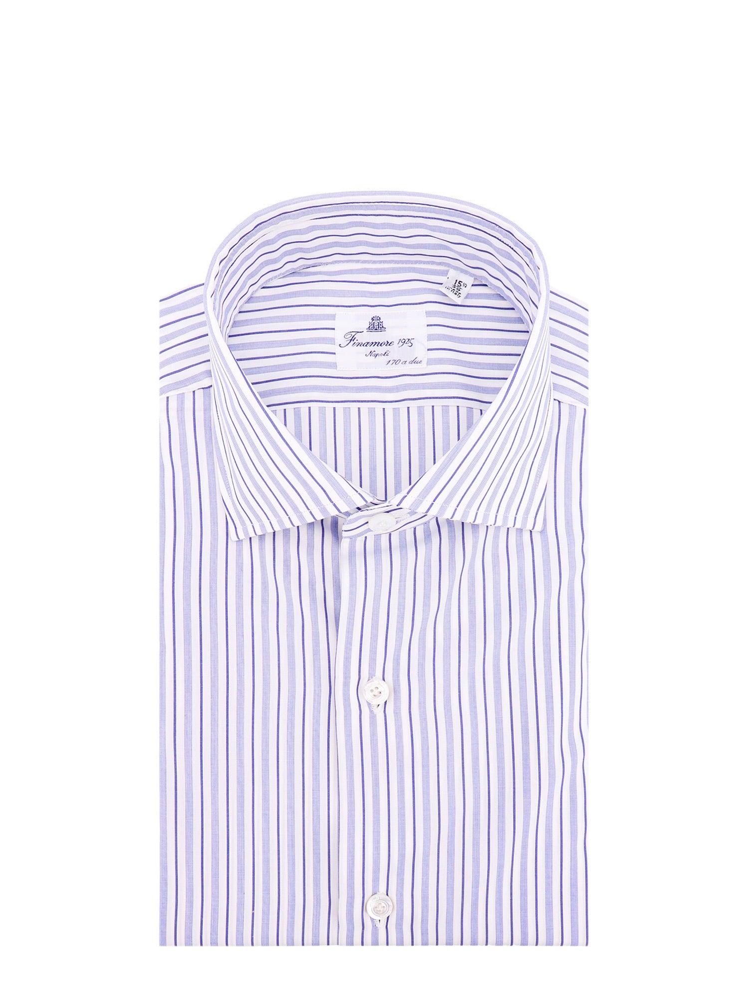 Finamore-Camicia in cotone a righe-Uomo