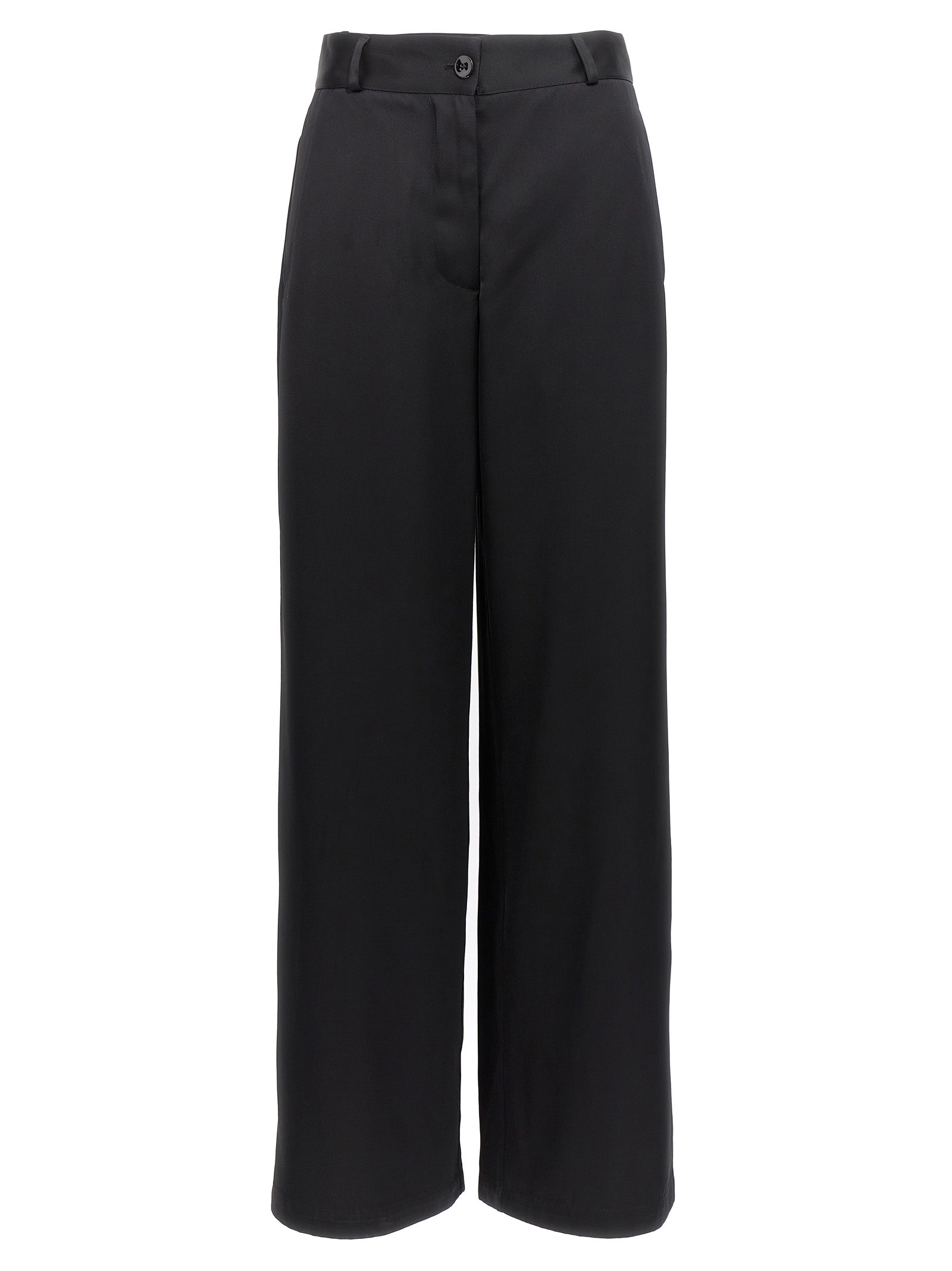 Jil Sander-Wide Leg Pantaloni Nero-Donna