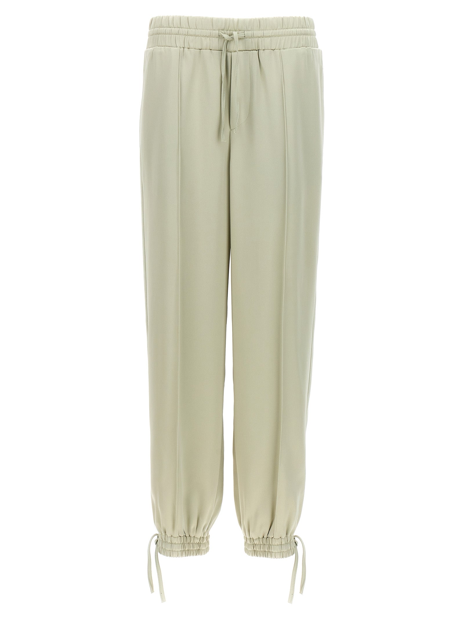 Jil Sander-Smooth Joggers Pantaloni Verde-Donna