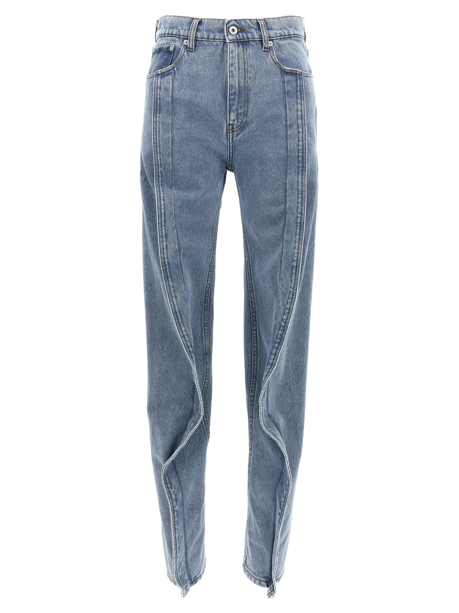 Y/Project-Slim Banana Jeans Celeste-Donna