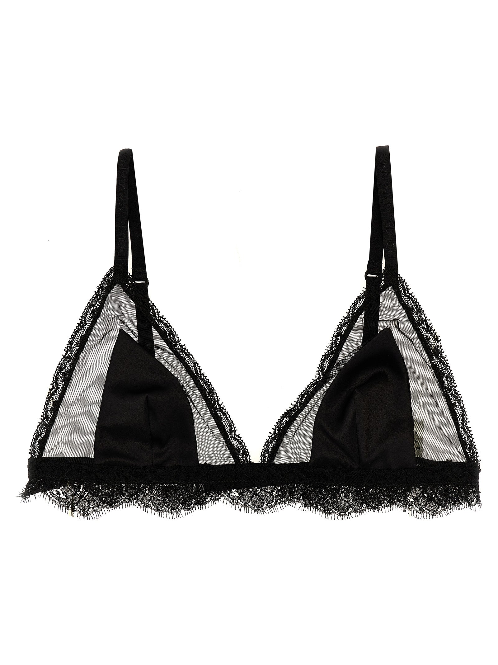 Dolce & Gabbana-Lace Silk Tulle Bra Intimo Nero-Donna