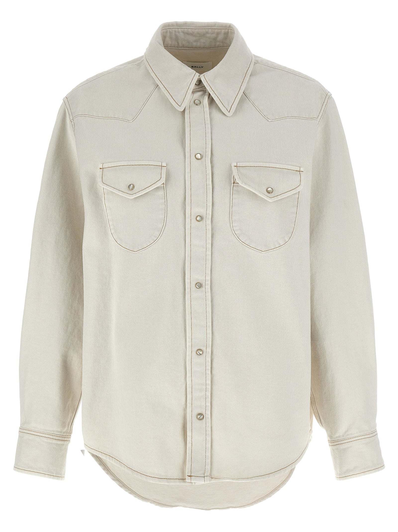 Bally-Denim Shirt Camicie Bianco-Donna