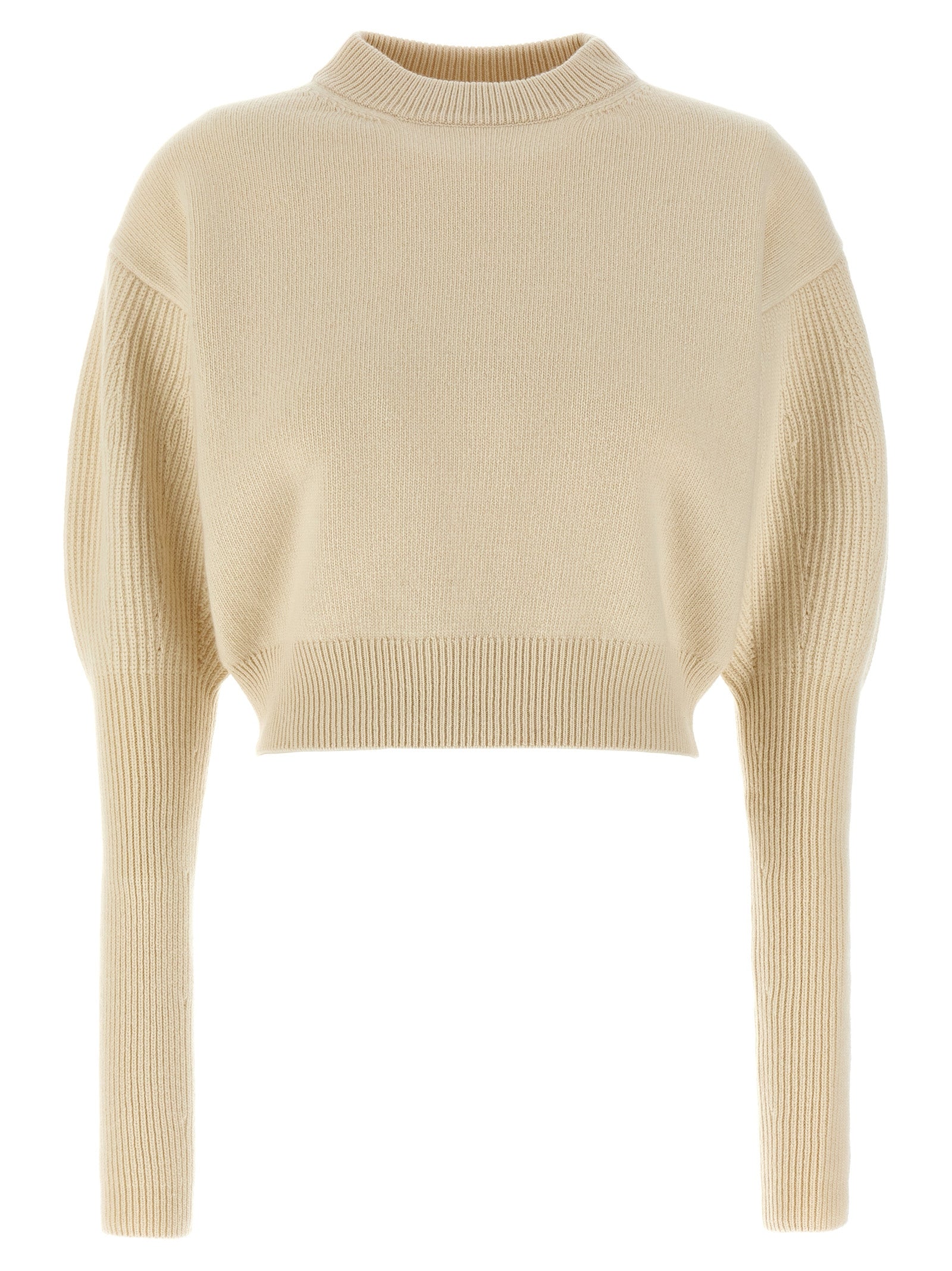 Alexander Mcqueen-Cashmere Wool Sweater Maglioni Bianco-Donna