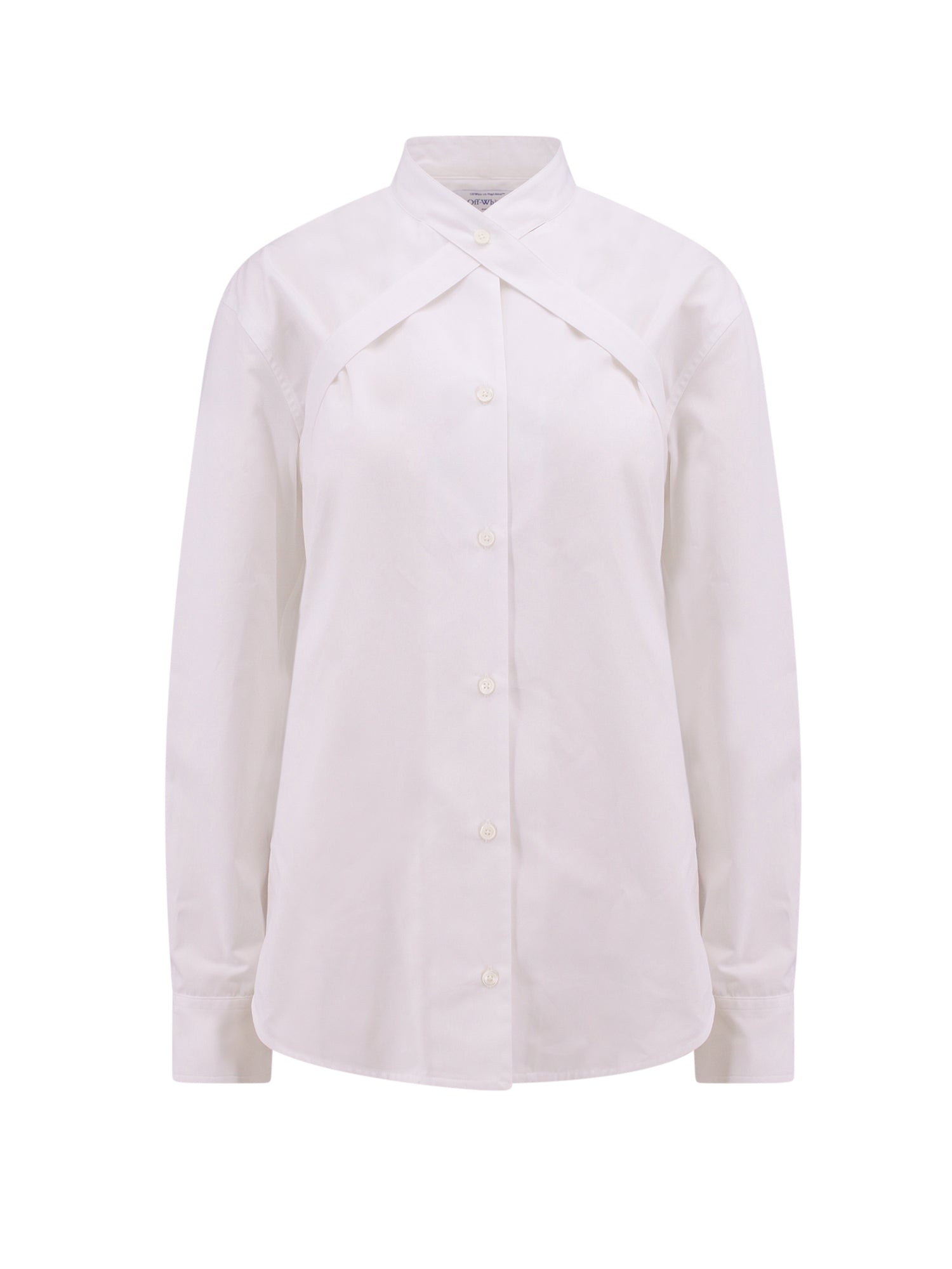 Off-White-Camicia in cotone con cinturini e fibbia in metallo-Donna