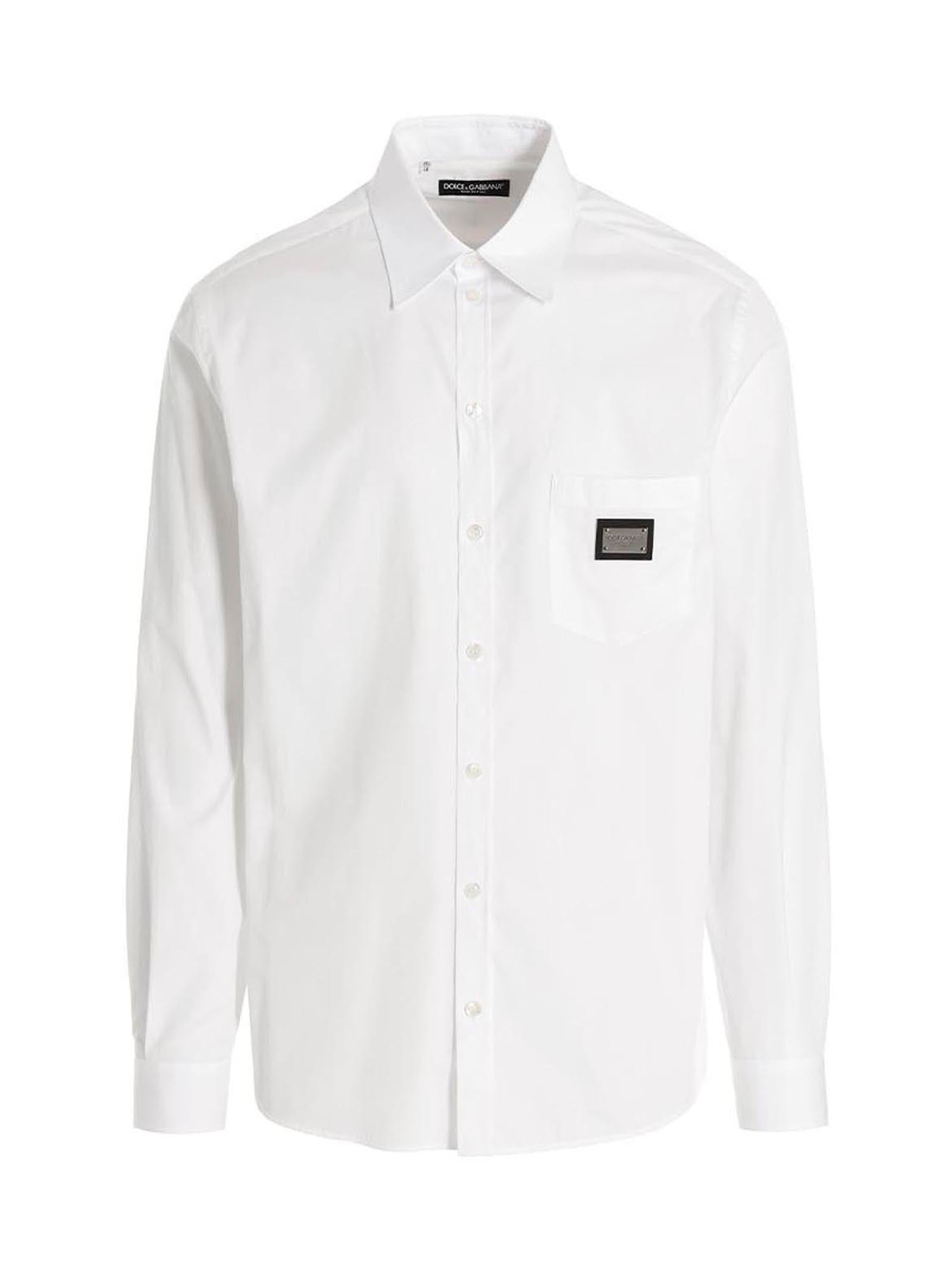 Dolce & Gabbana-Dg Essential Camicie Bianco-Uomo