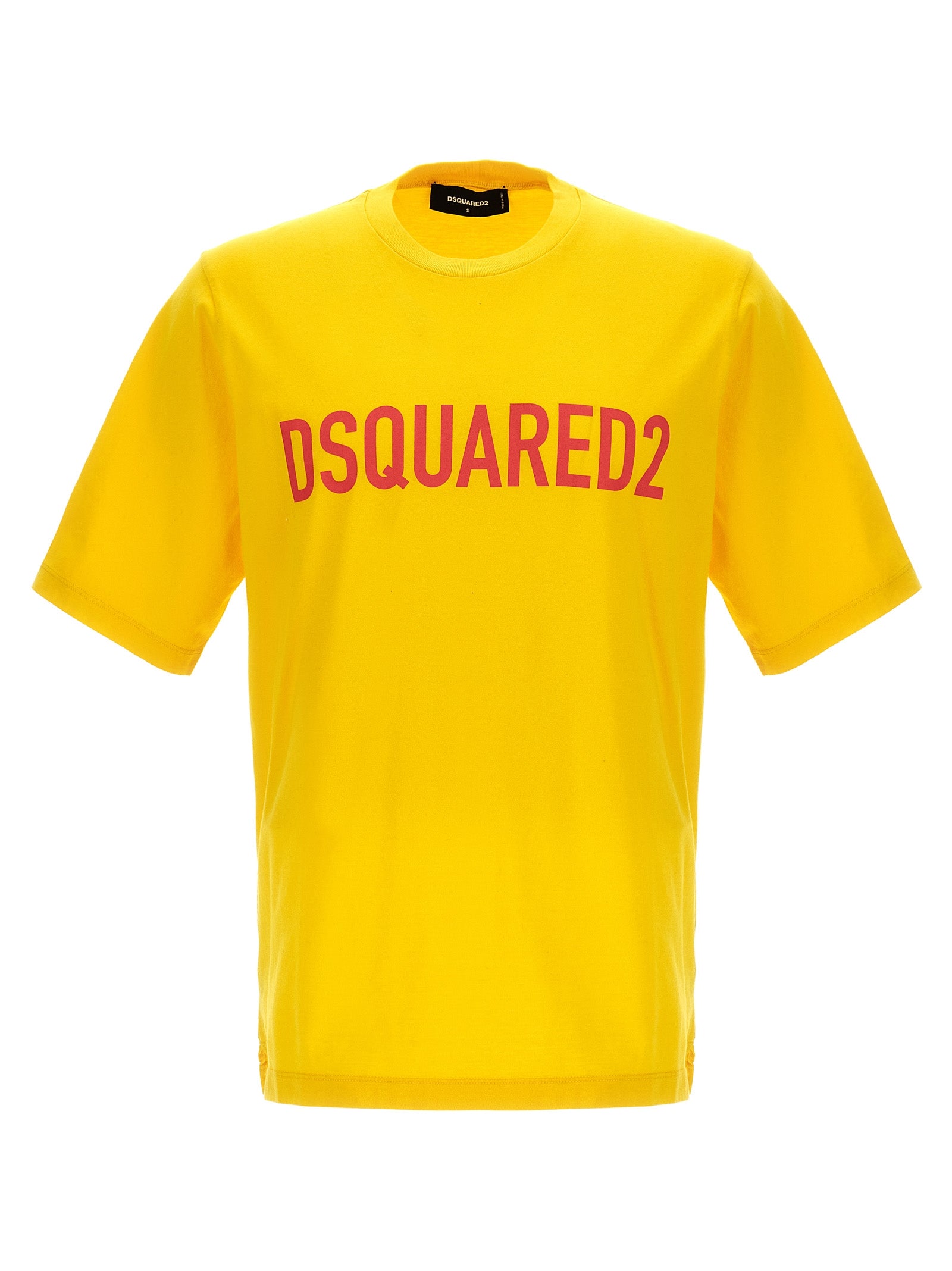 Dsquared2-Dsquared2 T Shirt Giallo-Uomo