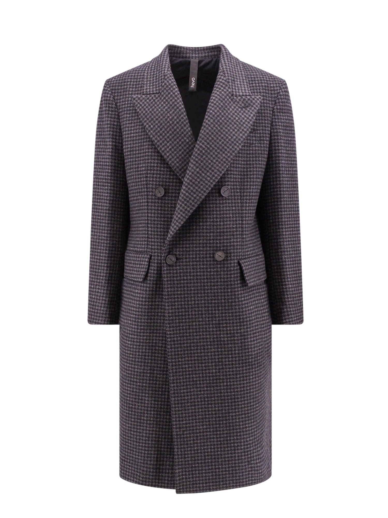 Hevo-Cappotto in misto lana pied-de-poule-Uomo