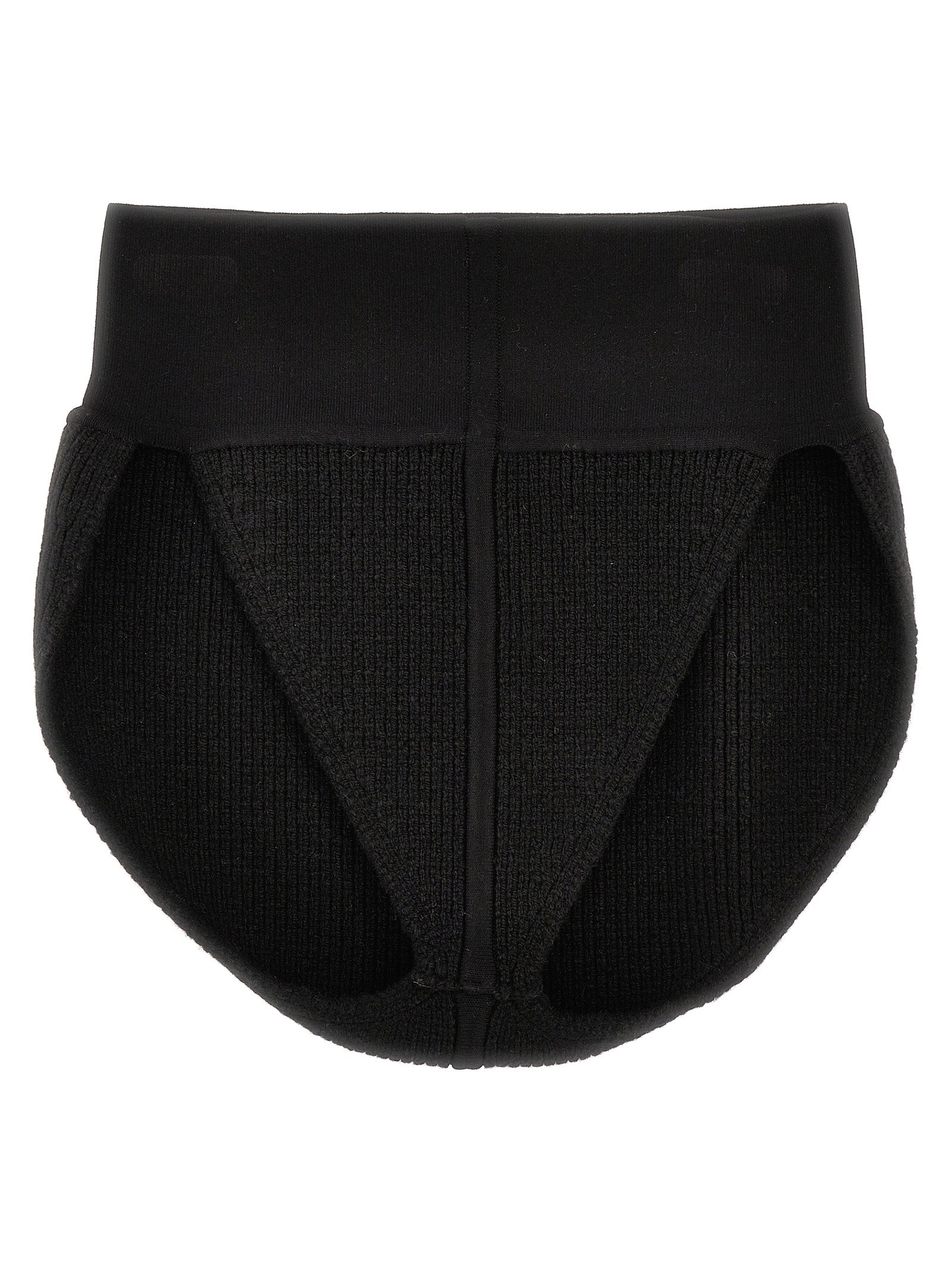 Rick Owens-Panties In Cachemire Blend Intimo Nero-Donna