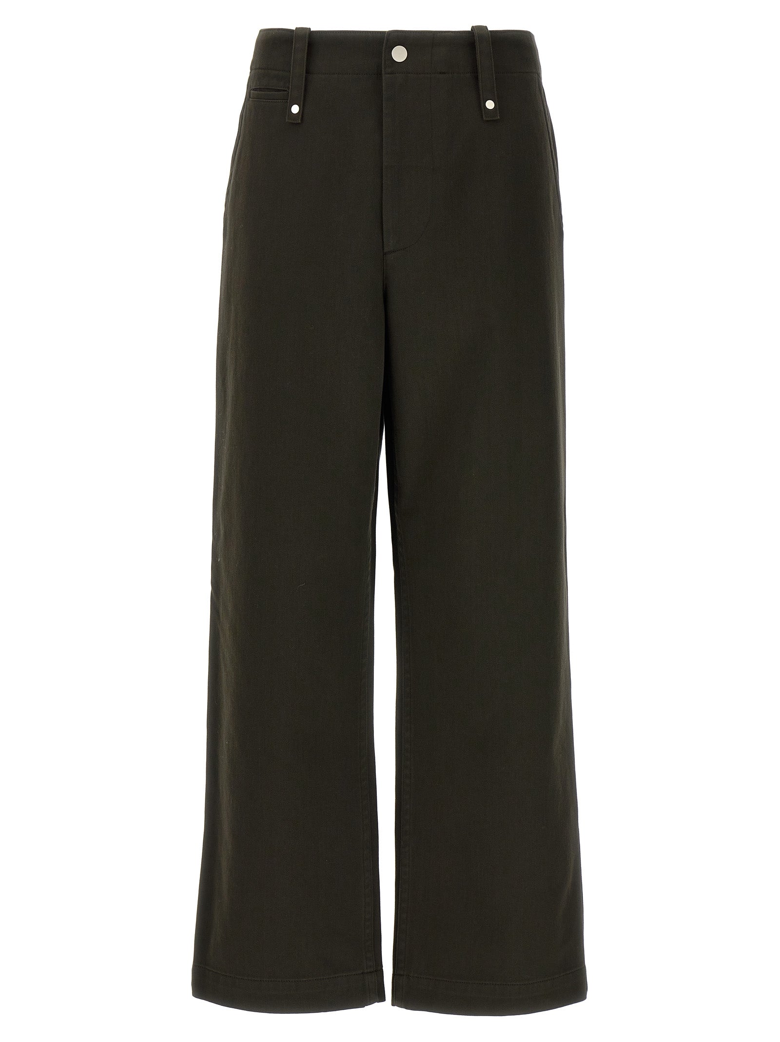 Burberry-Gabardine Trousers Pantaloni Marrone-Uomo