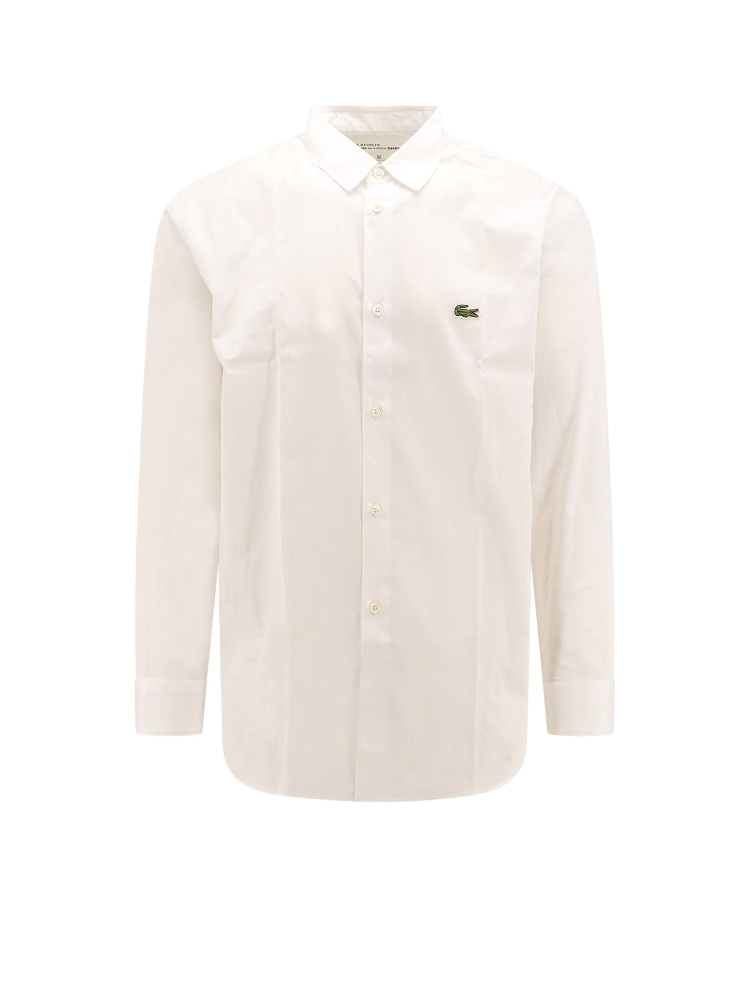 Comme Des Garçon Shirt-Camicia in cotone con patch Lacoste frontale-Uomo